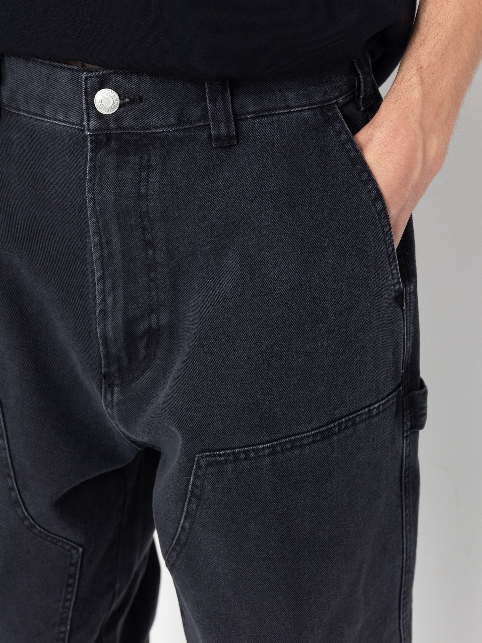 Pantaloni OBEY Bigwig Denim Carpenter (black faded wash)