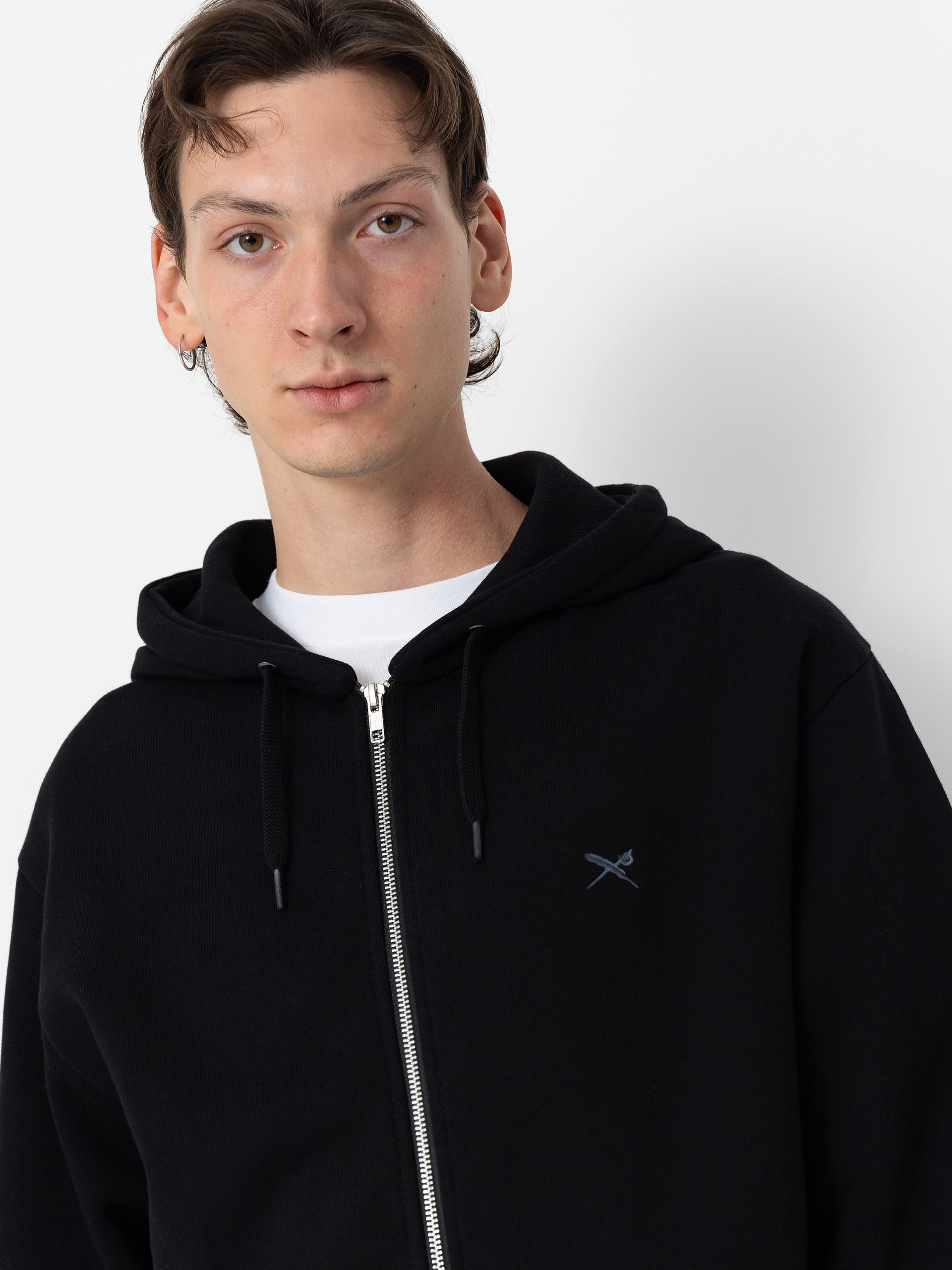 Hanorac cu glugă Iriedaily Mini Flag 2 ZHD (uni black)