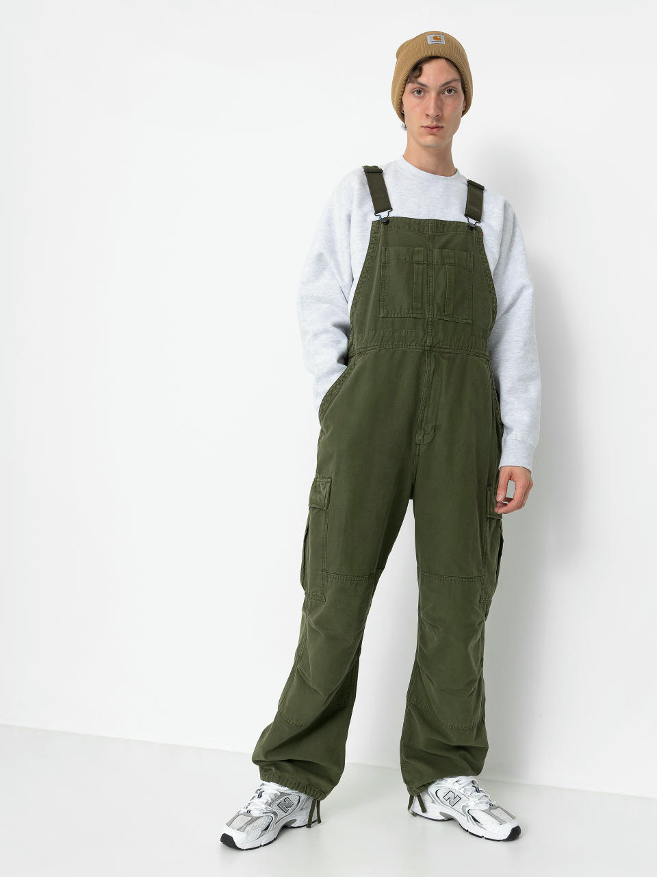 Pantaloni Carhartt WIP Cargo Bib Overall (tarragon)