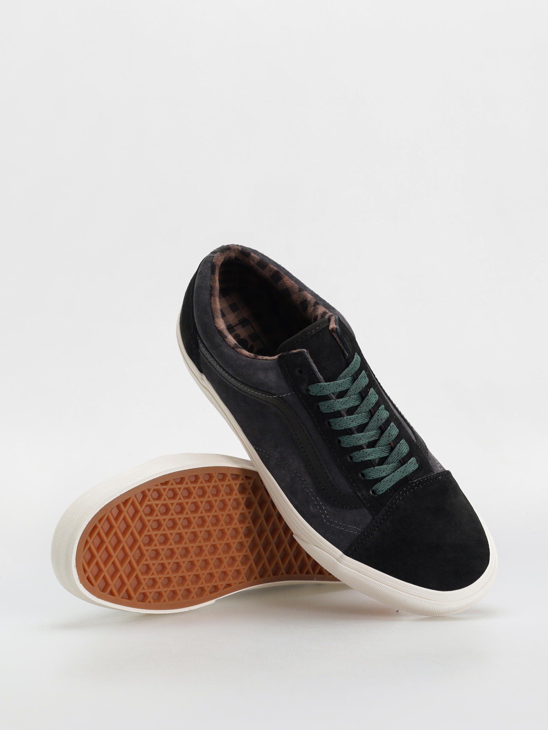 Pantofi Vans Old Skool (pig suede plaid gray/black)