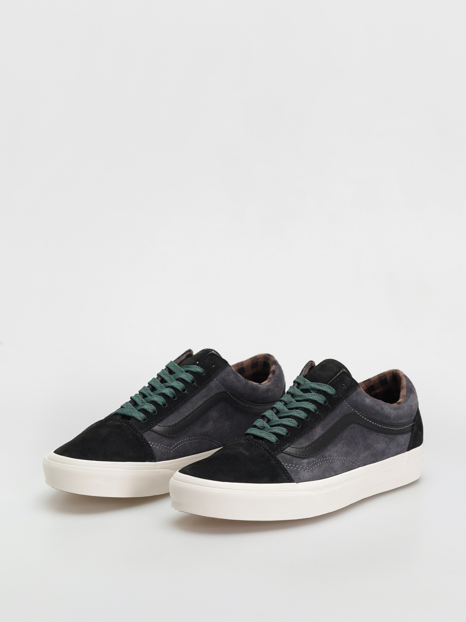 Pantofi Vans Old Skool (pig suede plaid gray/black)