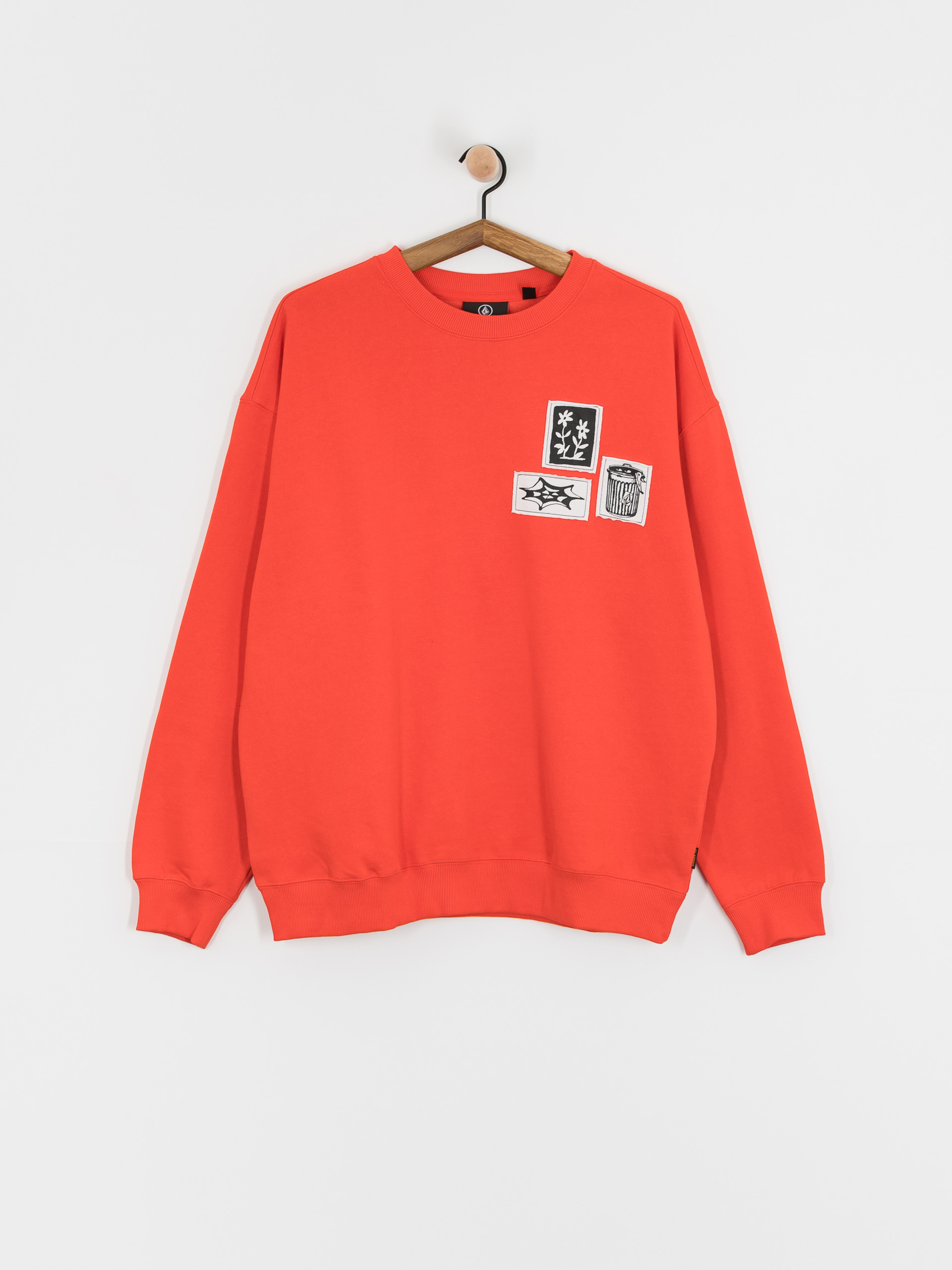Hanorac Volcom Fa Keutchi Crew - roșu (bright red)