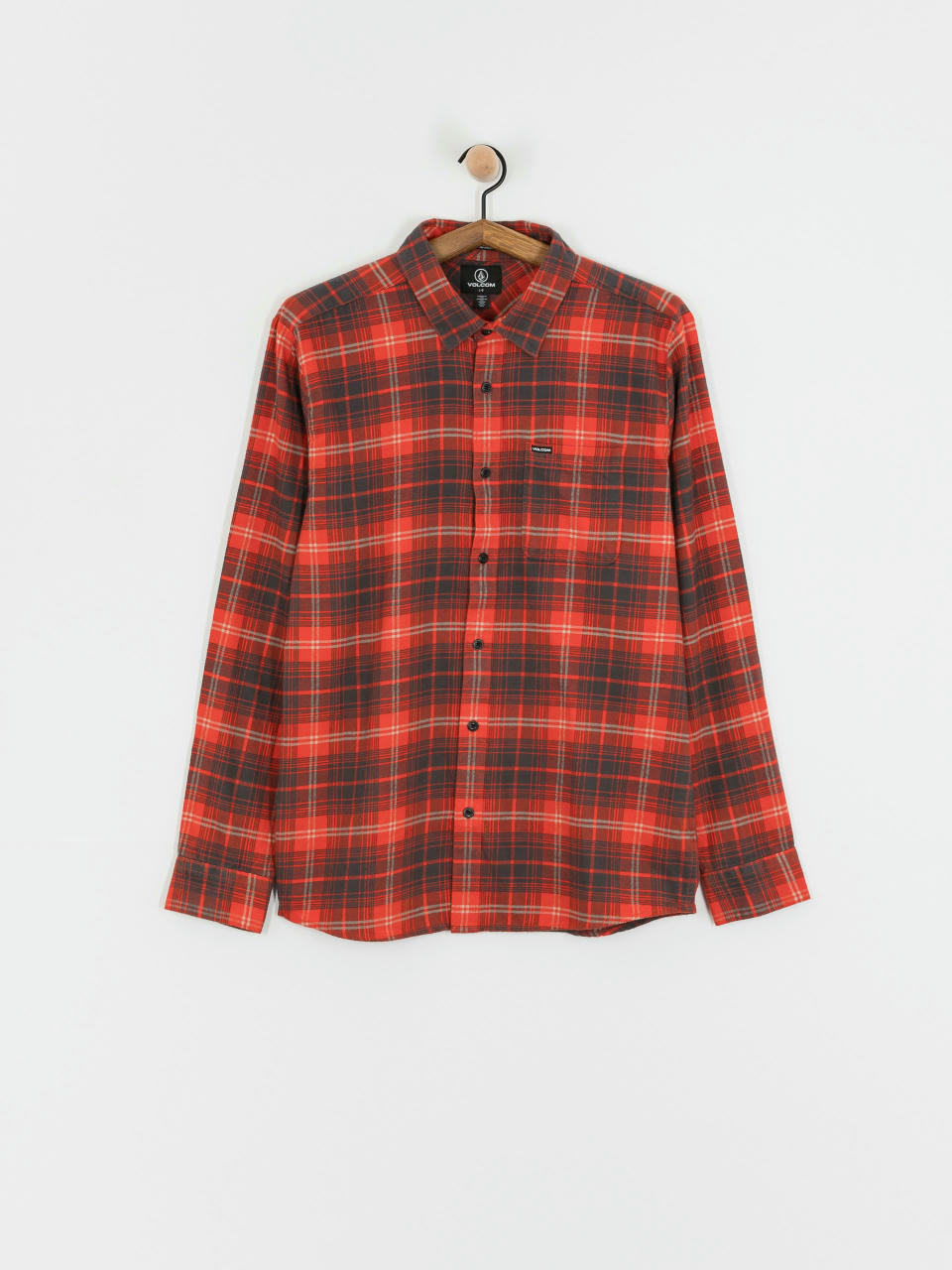 Cămașă Volcom Caden Plaid Ls (bright red)