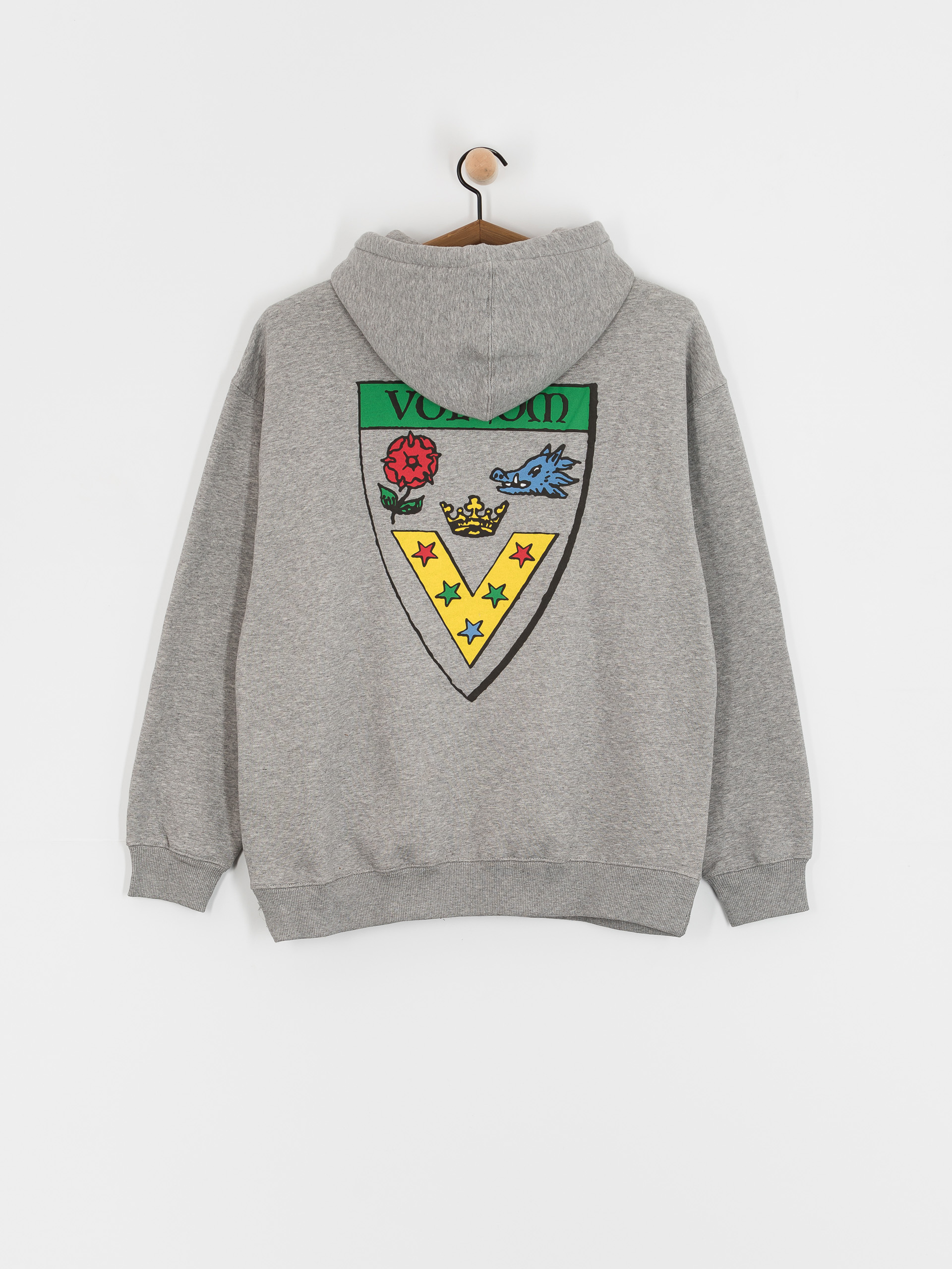 Hanorac cu glugă Volcom Fergadelic HD (heather grey)