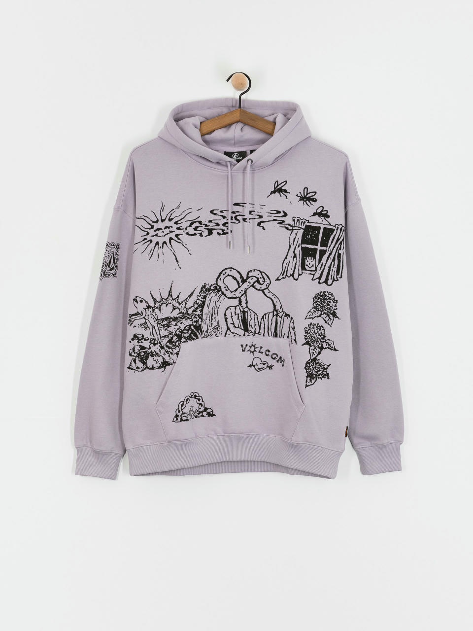 Hanorac cu glugă Volcom Fa Keutchi 2 HD (light purple)