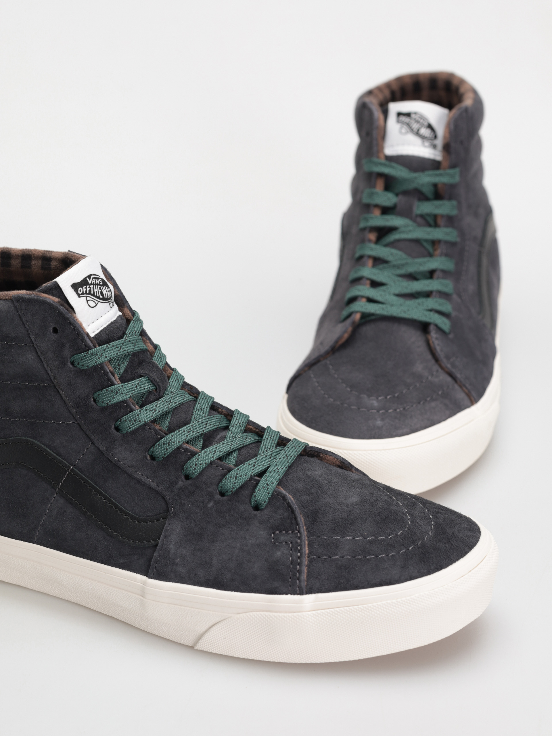 Pantofi Vans Sk8 Hi (pig suede plaid gray/black)