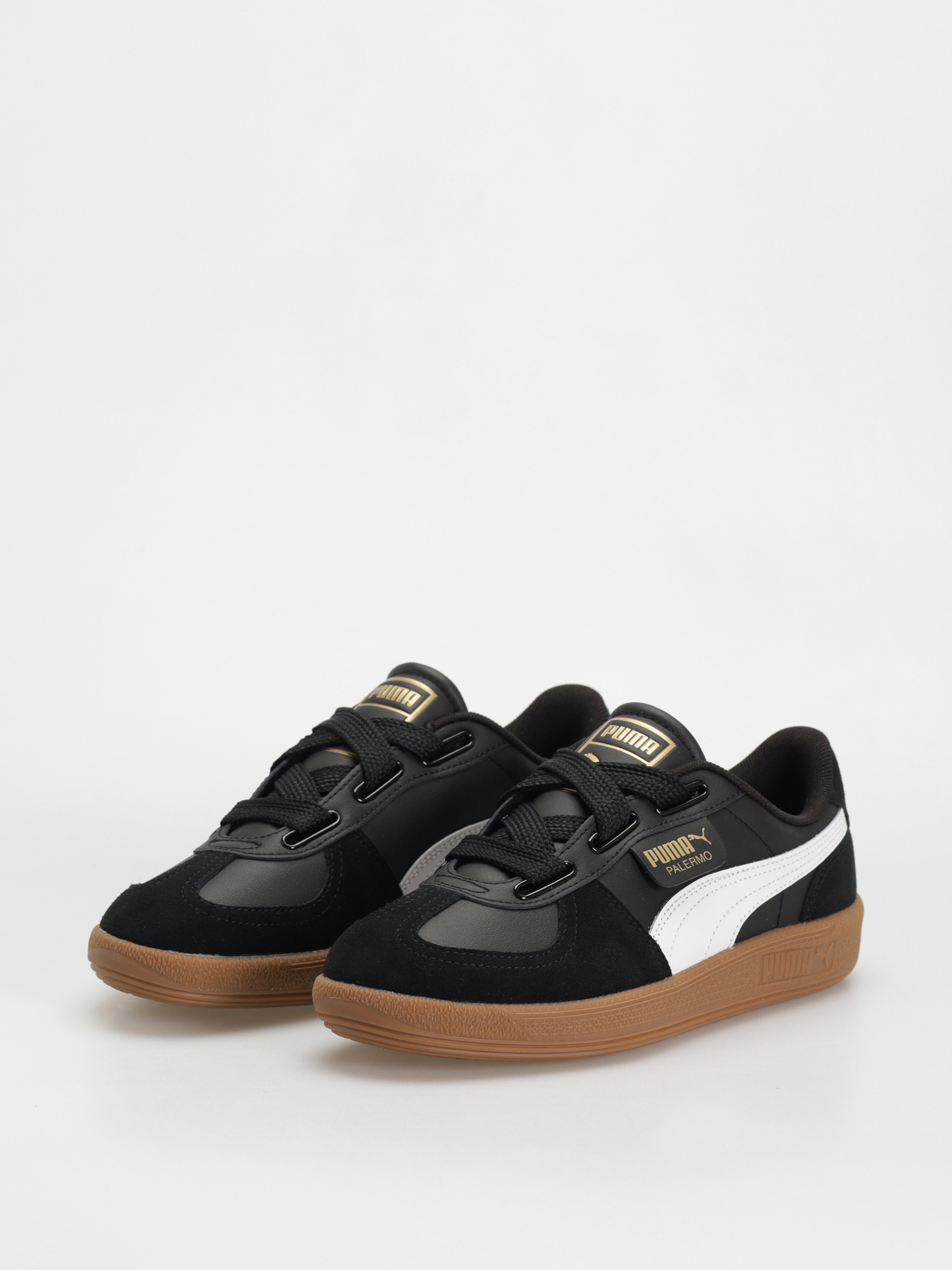 Pantofi Puma Palermo Wide Lace SD - negru (puma black puma white)