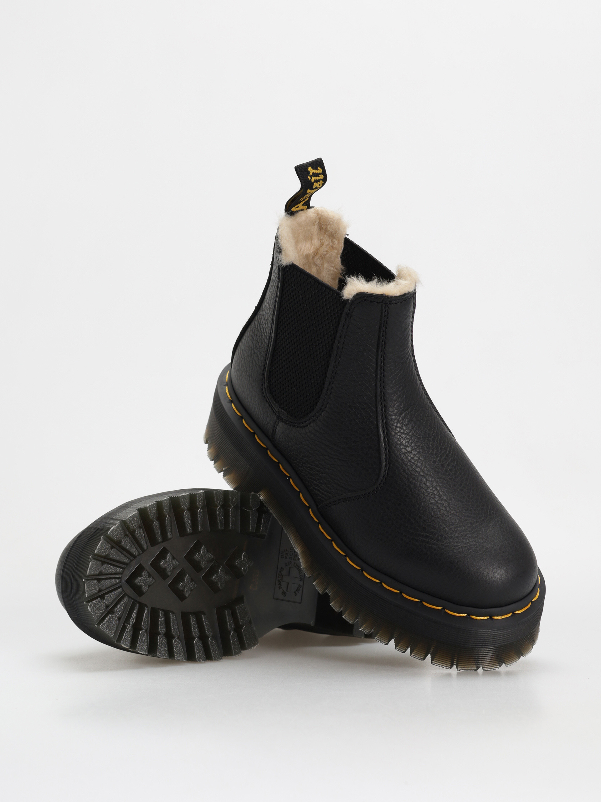 Pantofi Dr. Martens 2976 Quad Fur Lined Wmn (black pisa)