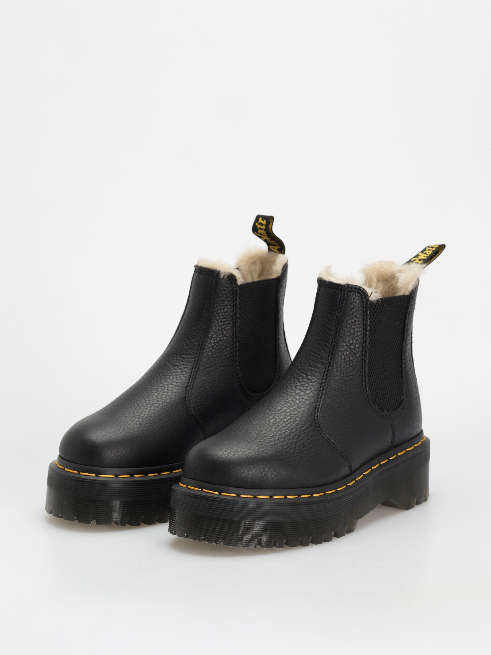 Pantofi Dr. Martens 2976 Quad Fur Lined Wmn (black pisa)