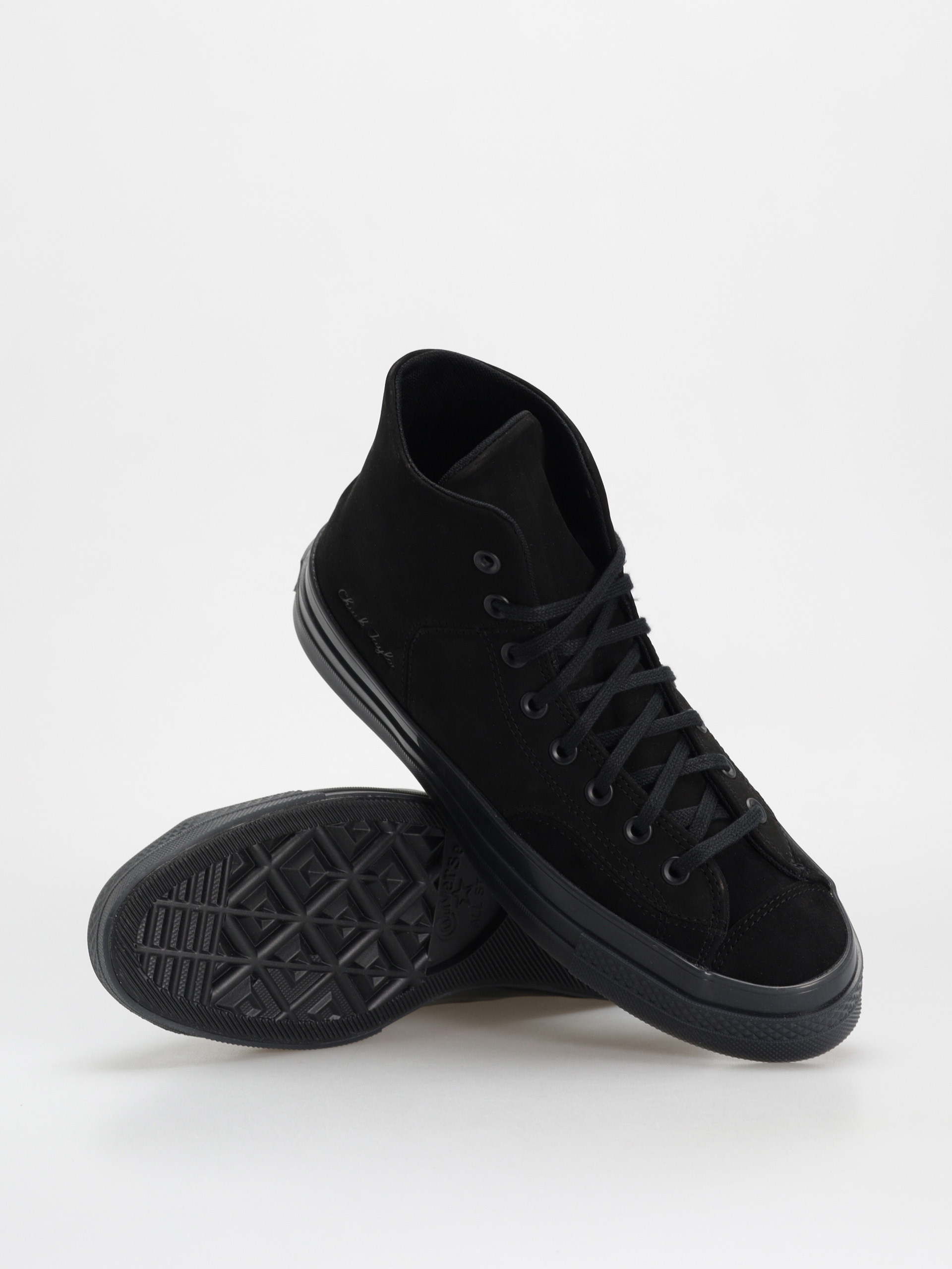 Teniși Converse Chuck 70 Hi Marquis Nubuck Suede (black/black/black)