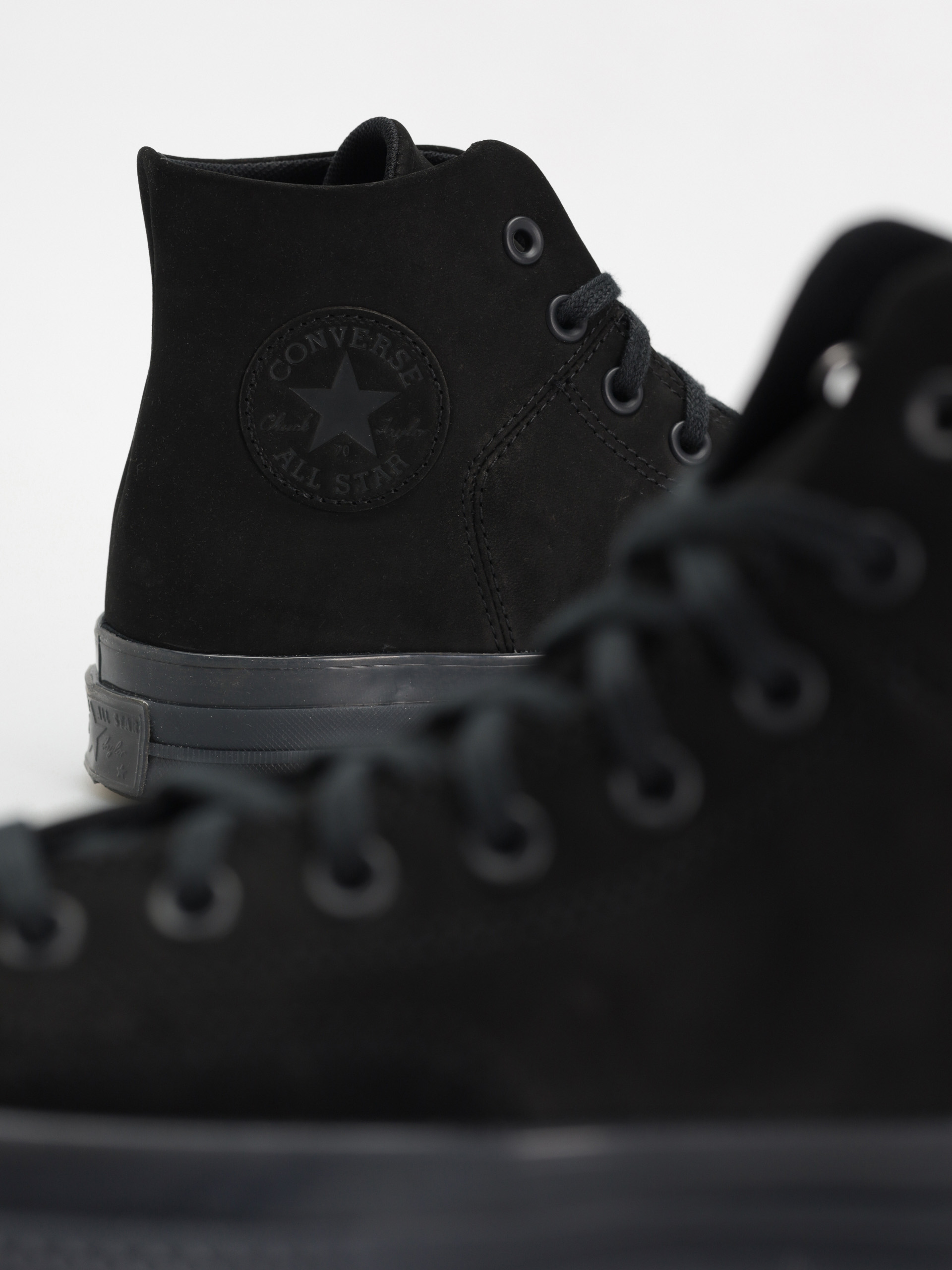 Teniși Converse Chuck 70 Hi Marquis Nubuck Suede (black/black/black)