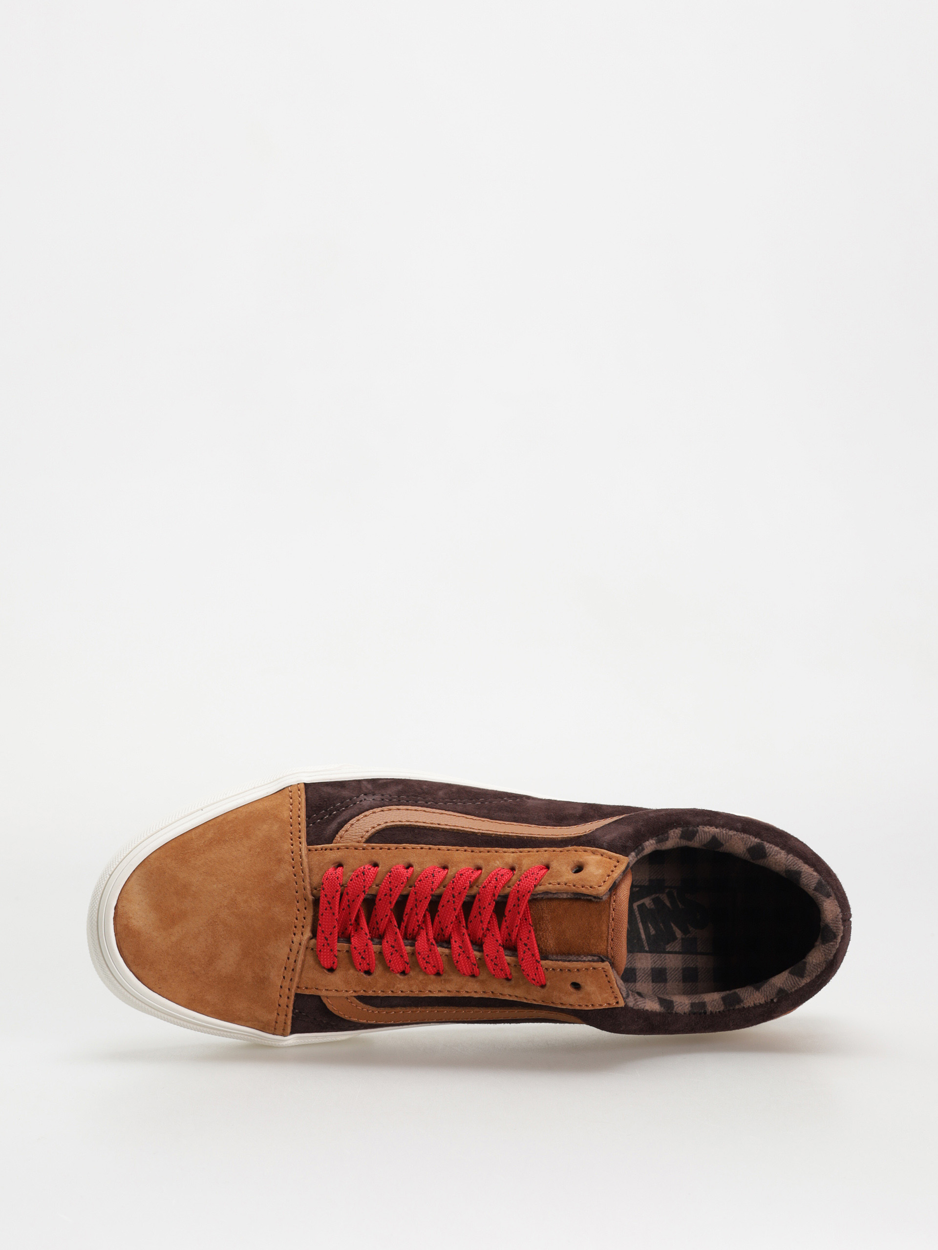 Pantofi Vans Old Skool (pig suede plaid glazed ginger)
