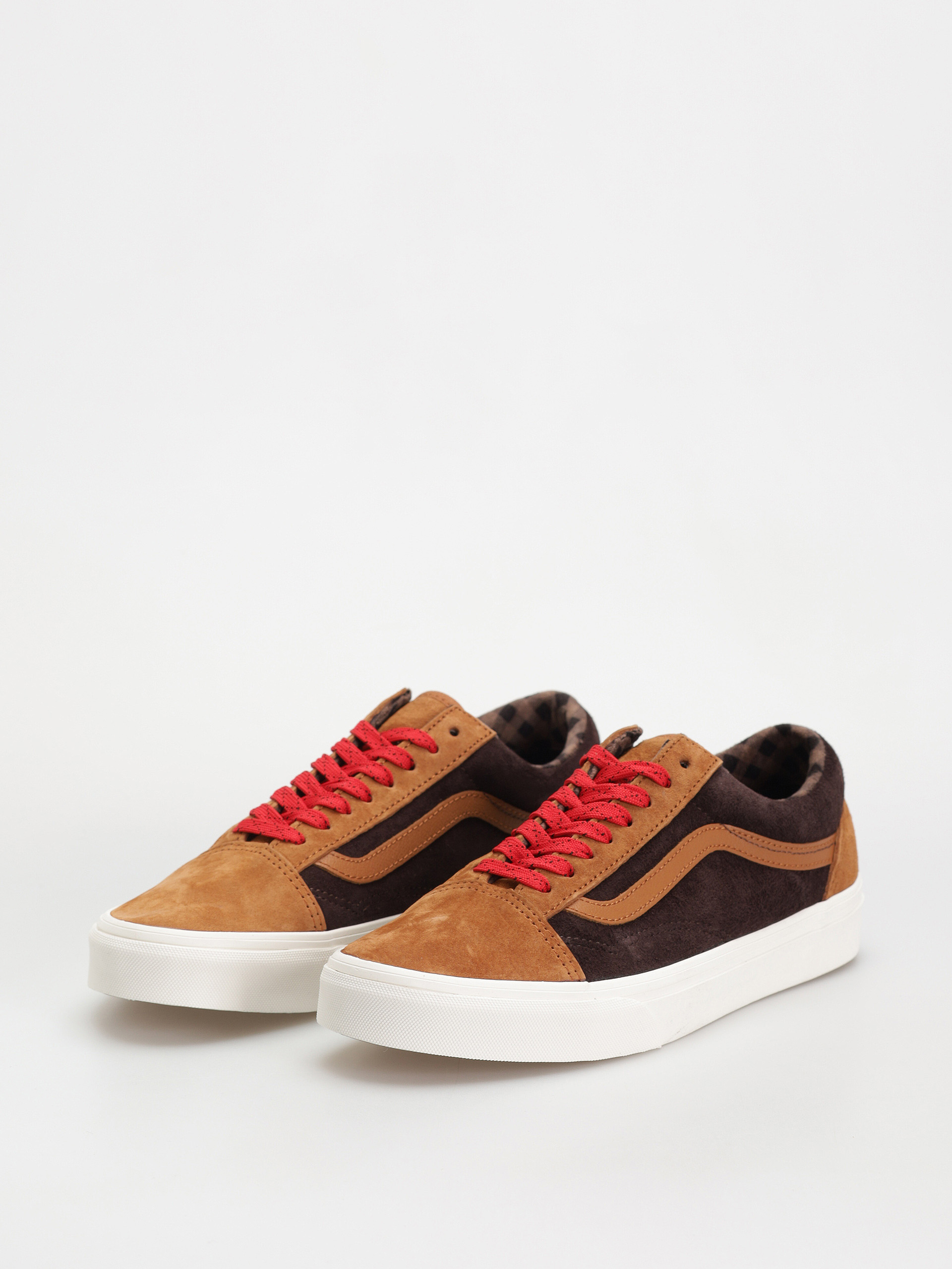 Pantofi Vans Old Skool (pig suede plaid glazed ginger)