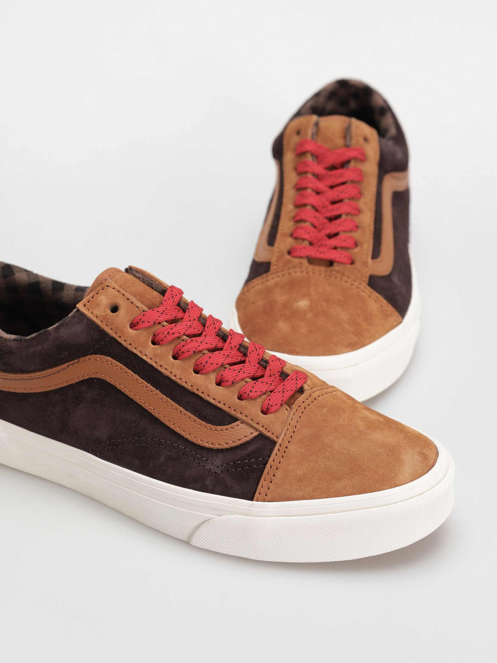 Pantofi Vans Old Skool (pig suede plaid glazed ginger)