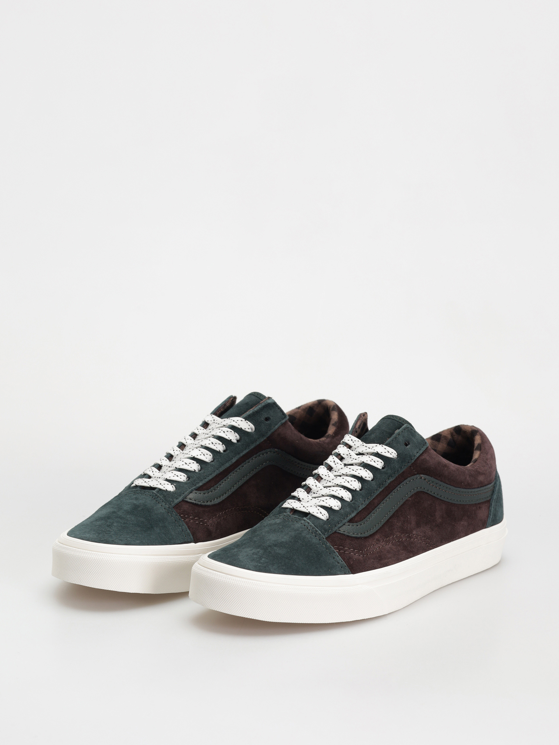Pantofi Vans Old Skool (pig suede plaid scarab)