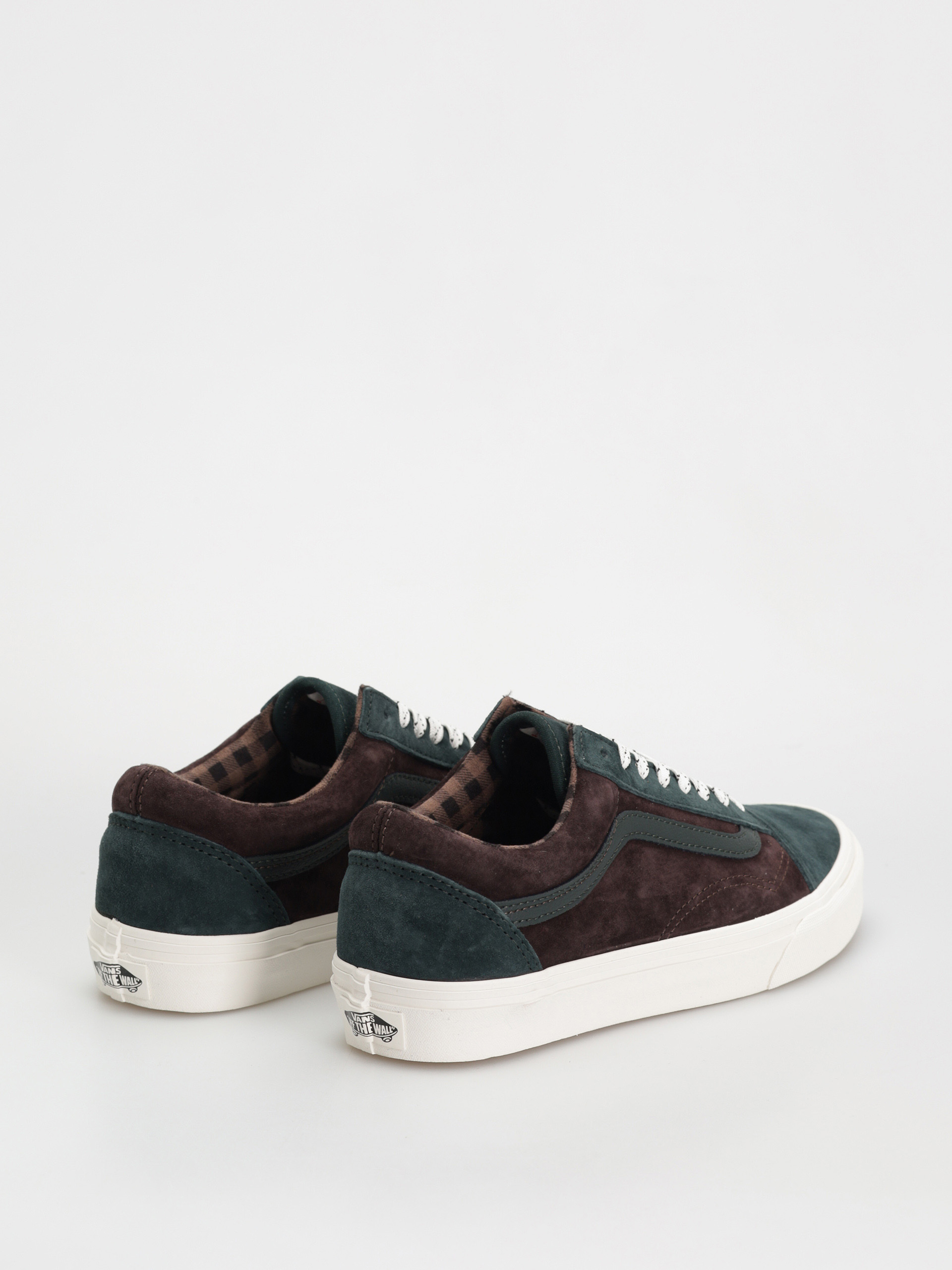 Pantofi Vans Old Skool (pig suede plaid scarab)
