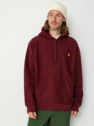 Hanorac cu glugă Carhartt WIP American Script HD (malbec)