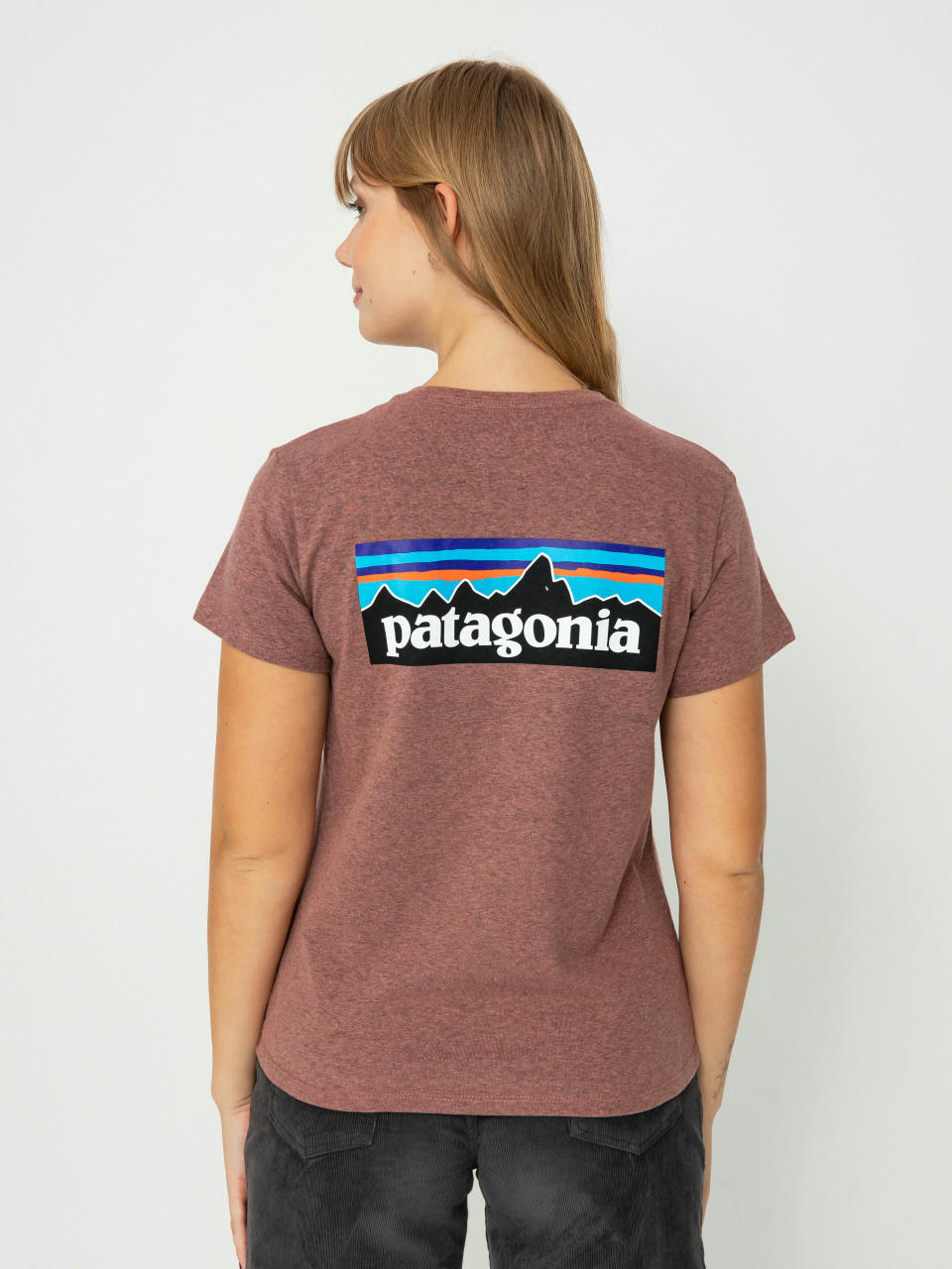 Tricou Patagonia P-6 Logo Responsibili Wmn (dulse mauve)