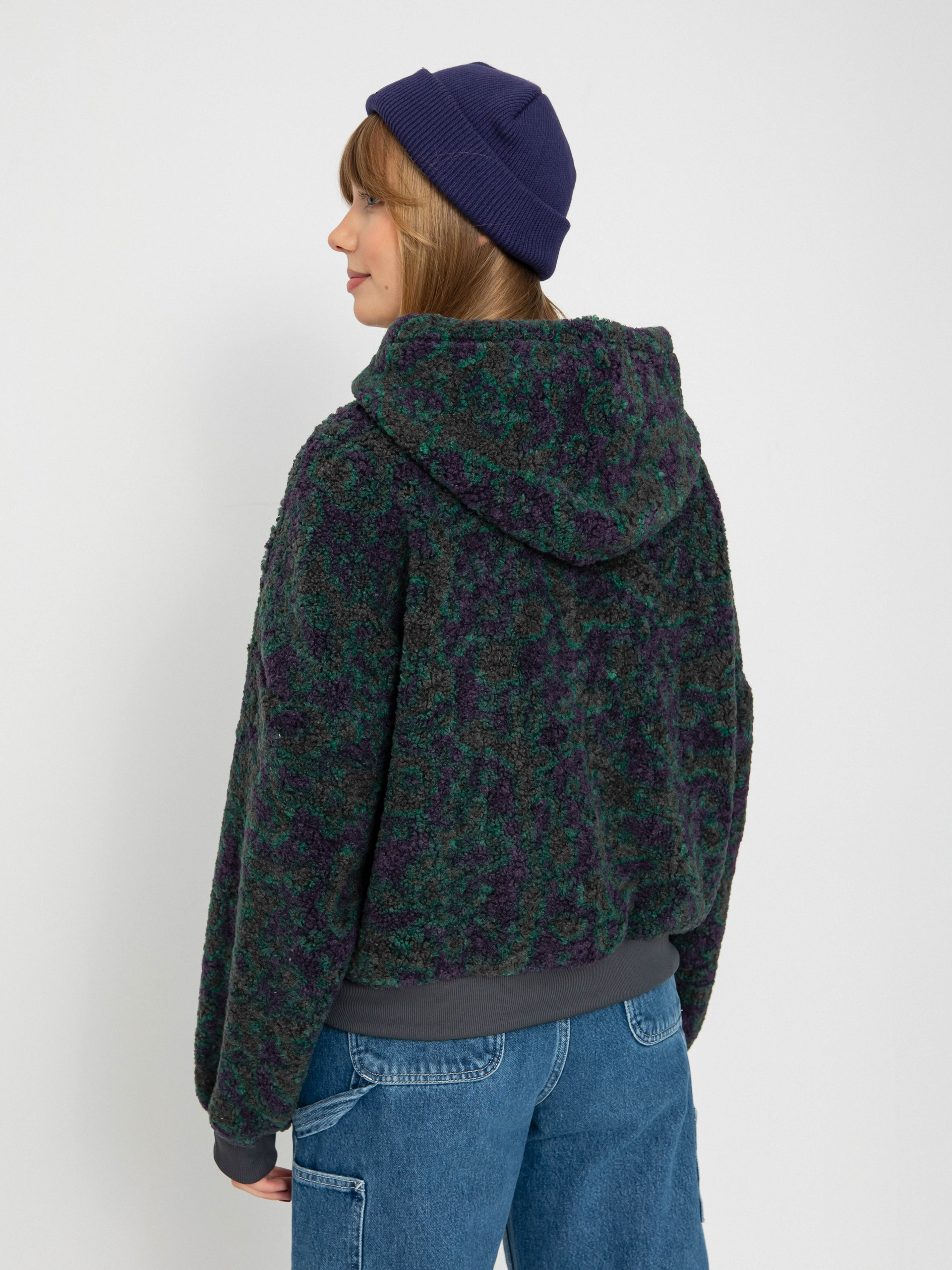 Hanorac cu glugă Vans Collett Boucle Loose HD Wmn (asphalt)