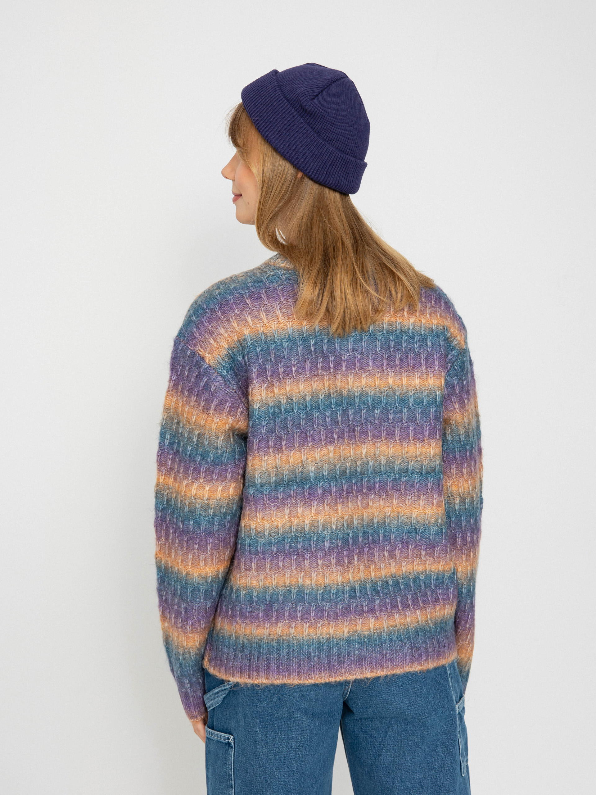 Pulover OBEY Daytrip Crew Sweater Wmn (purple multi)