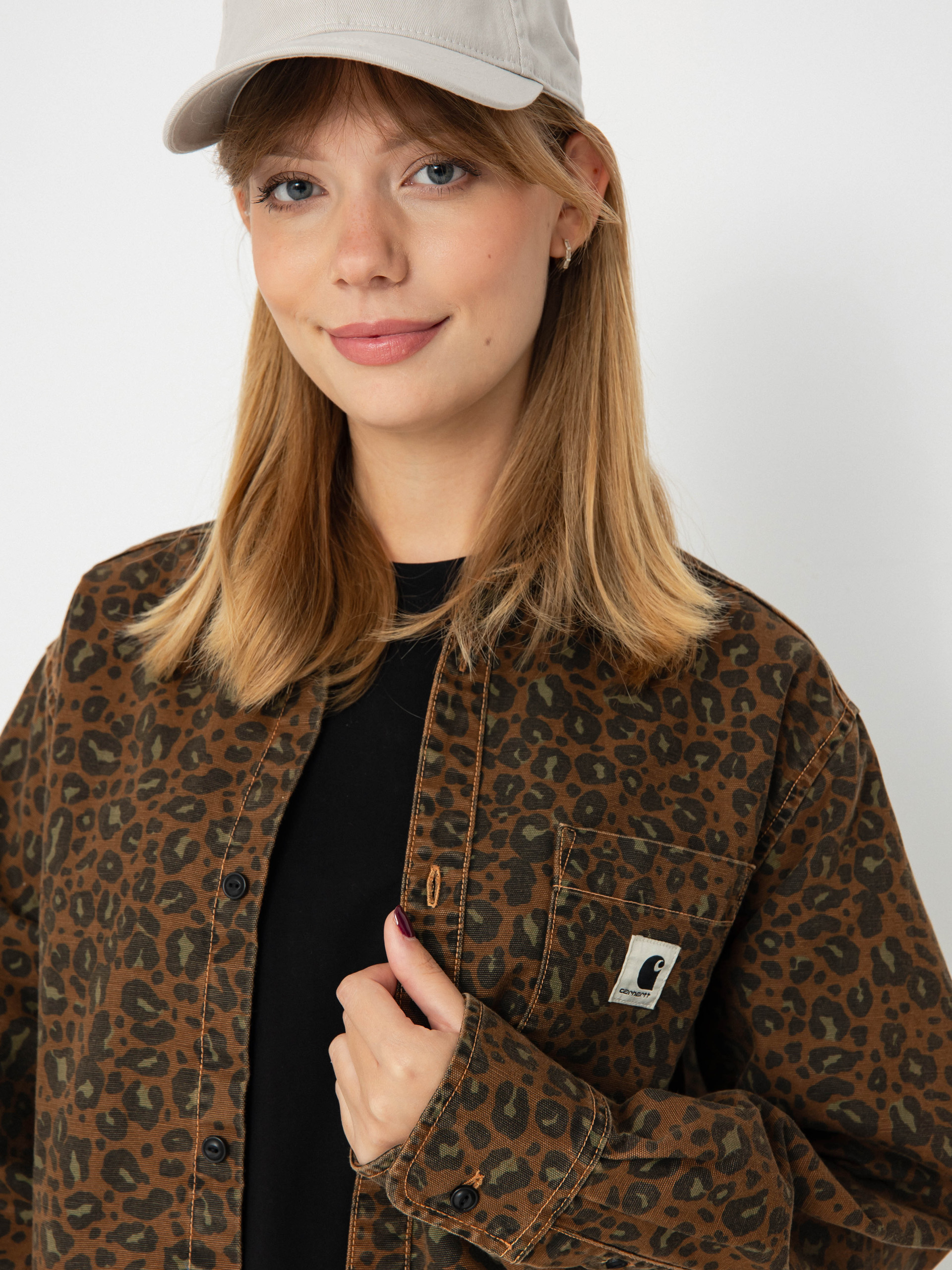 Cămașă Carhartt WIP Leo Wmn (camo leo/tamarind/tamarind)