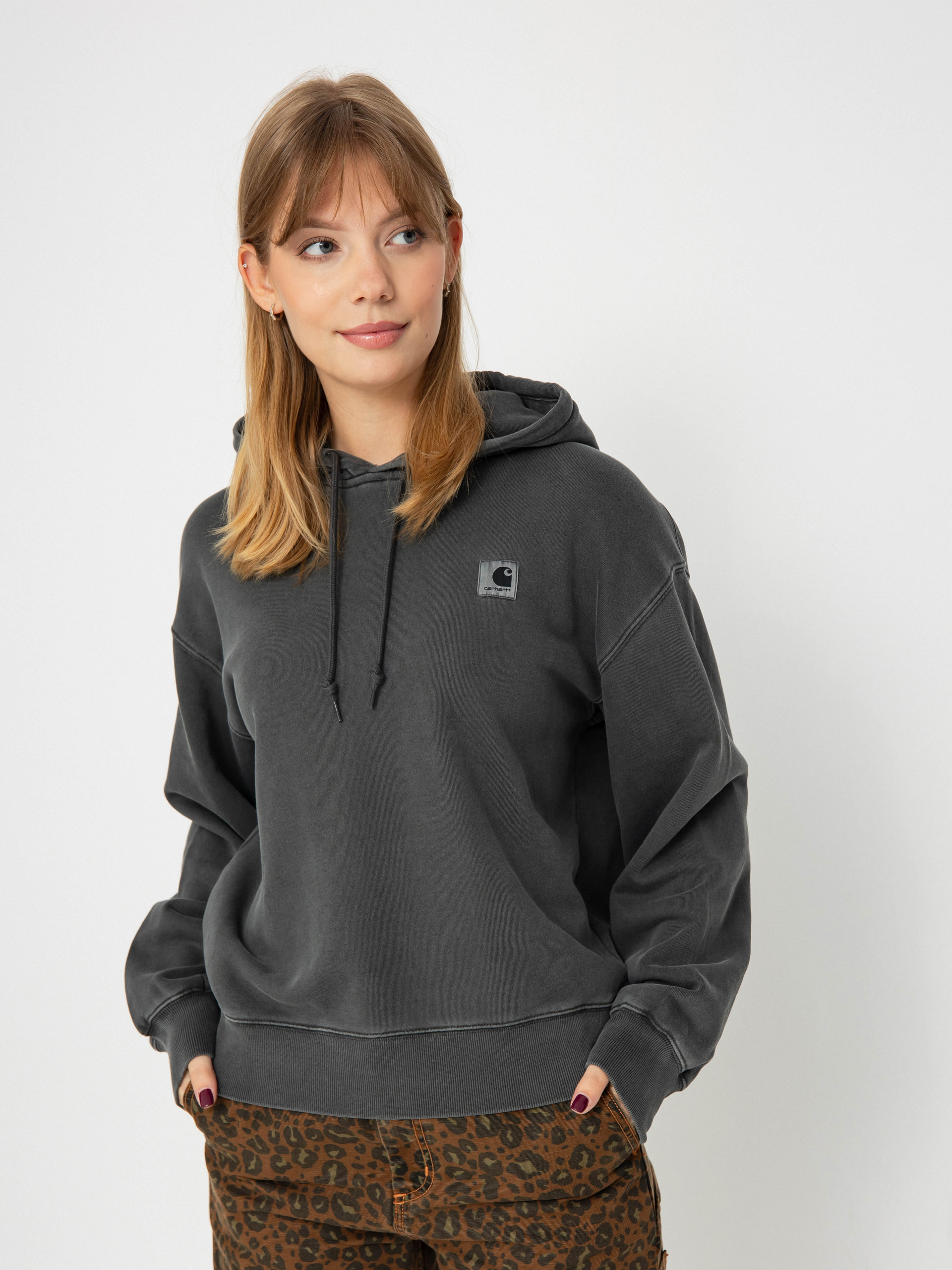 Hanorac cu glugu0103 Carhartt WIP Nelson HD Wmn (graphite)
