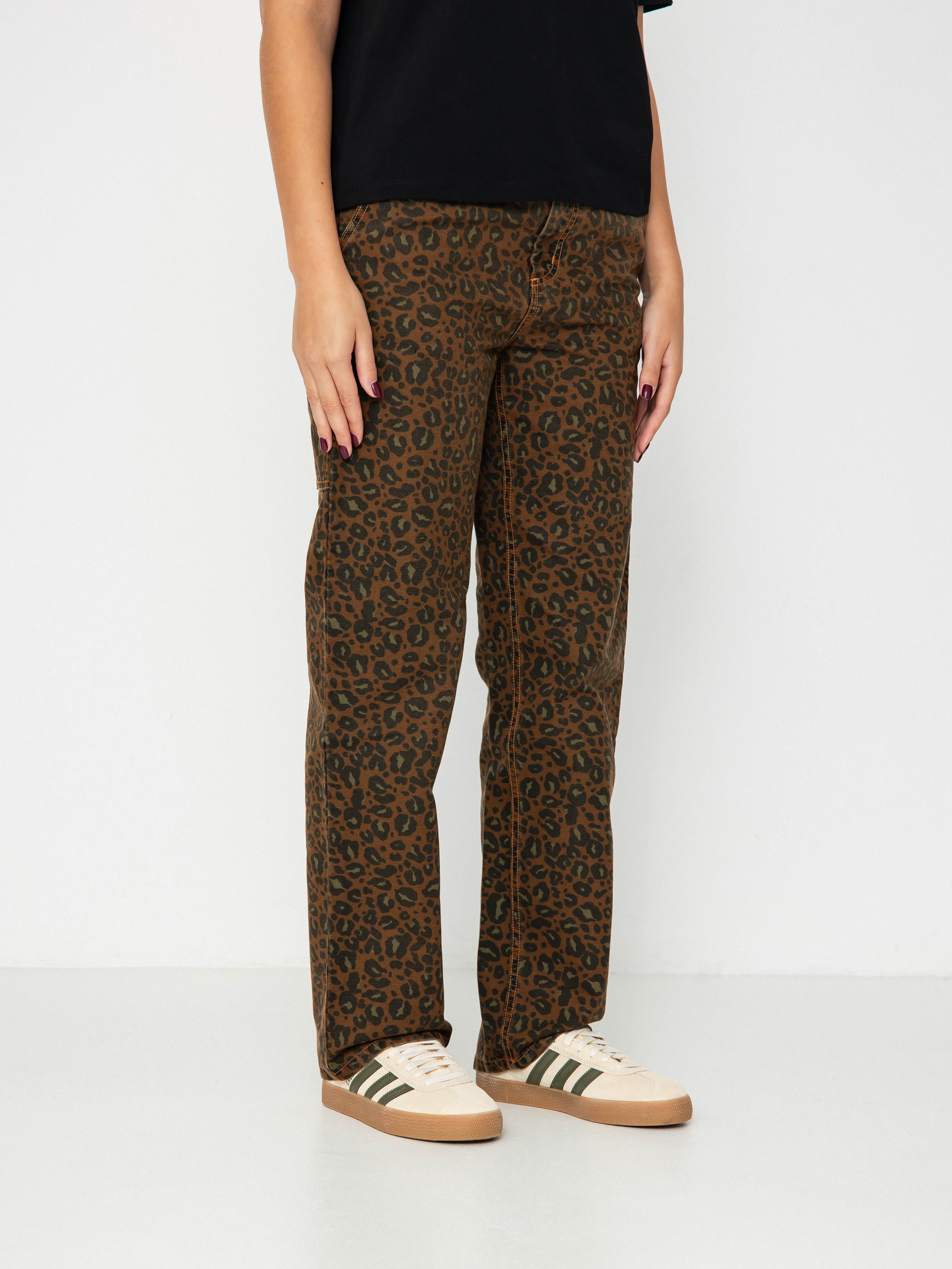 Pantaloni Carhartt WIP Leo Pierce Wmn (camo leo/tamarind/tamarind)