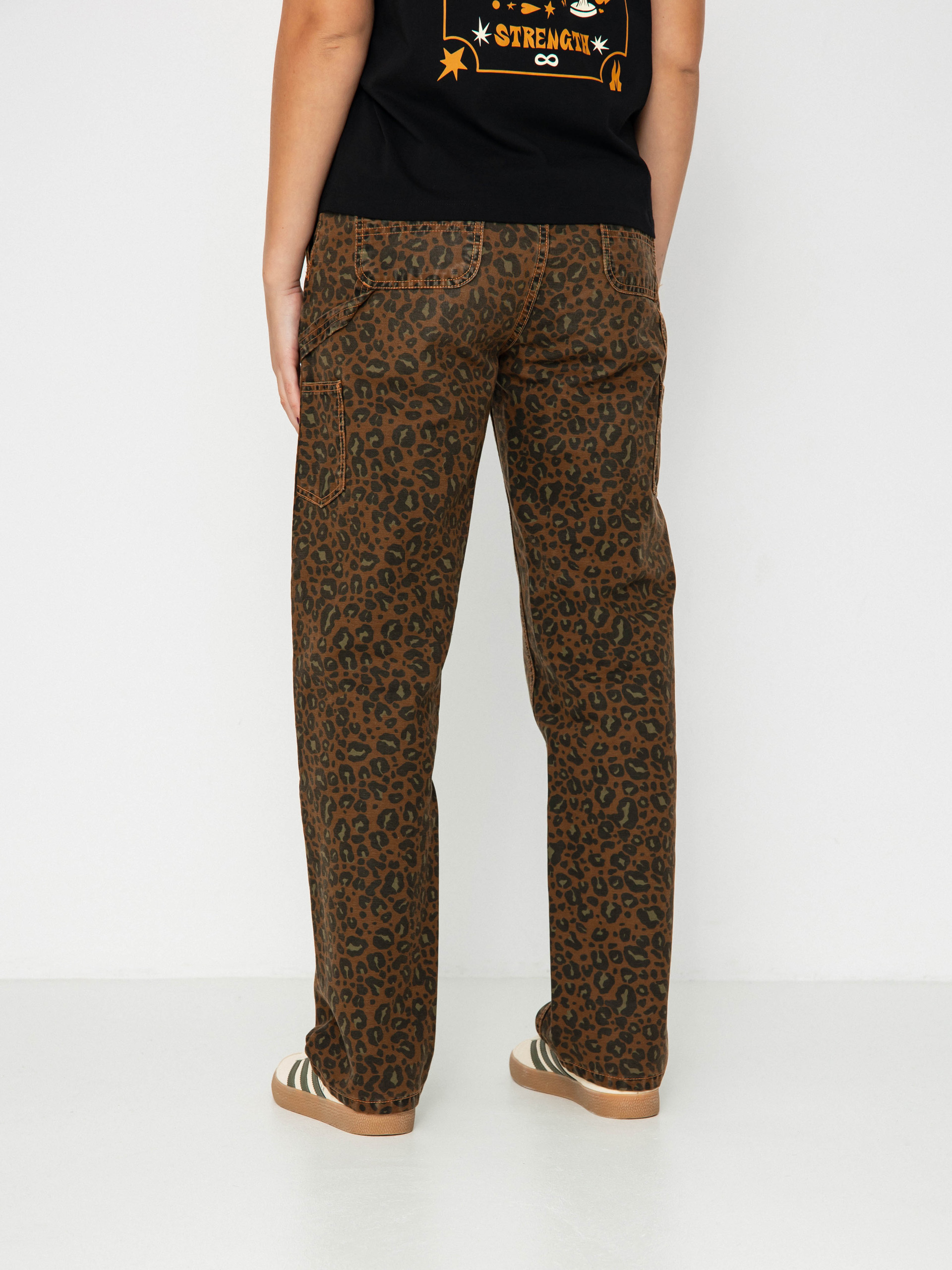 Pantaloni Carhartt WIP Leo Pierce Wmn (camo leo/tamarind/tamarind)