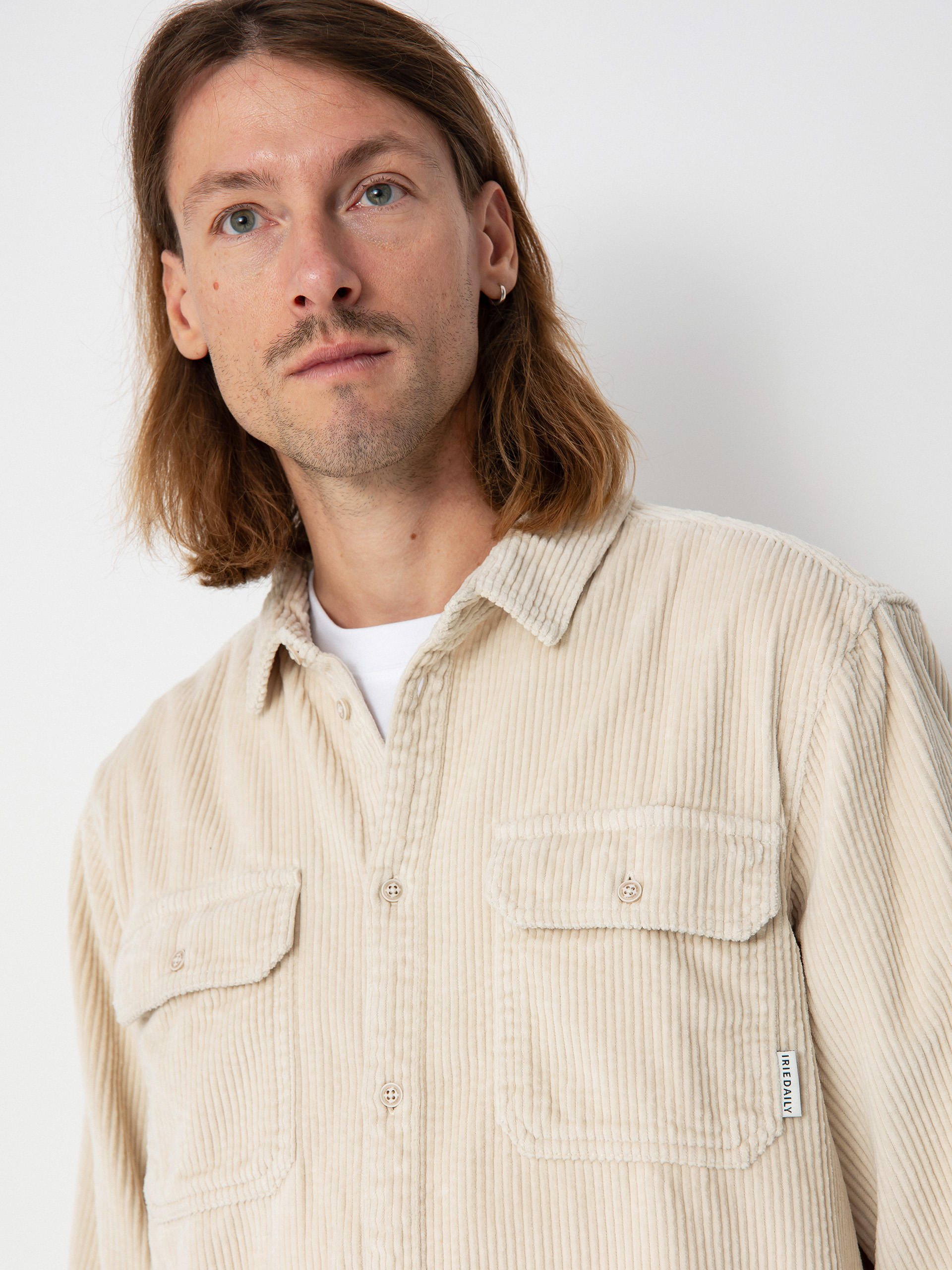 Cămașă Iriedaily Bubble Cord (ecru)