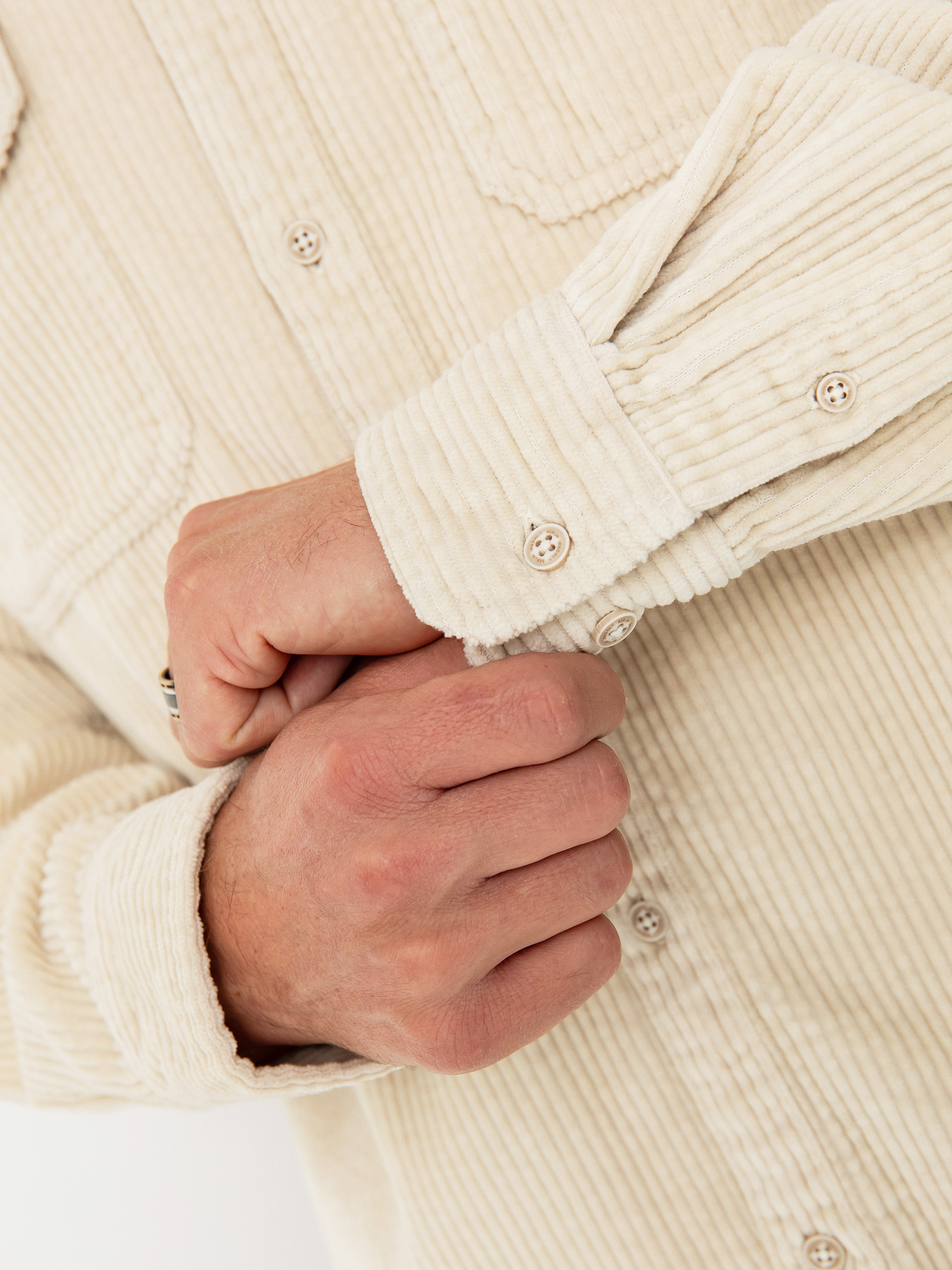 Cămașă Iriedaily Bubble Cord (ecru)