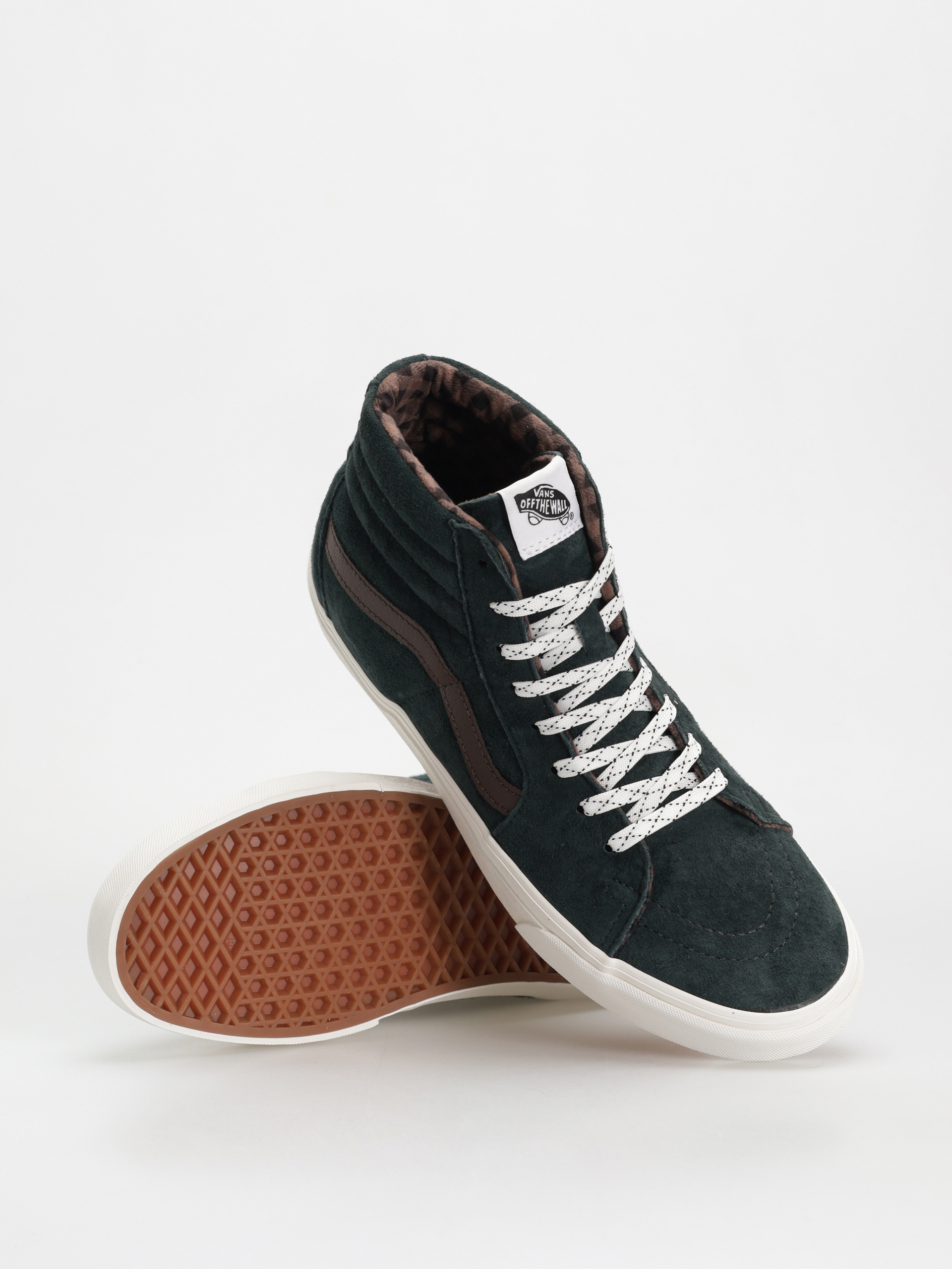 Pantofi Vans Sk8 Hi (pig suede plaid scarab)