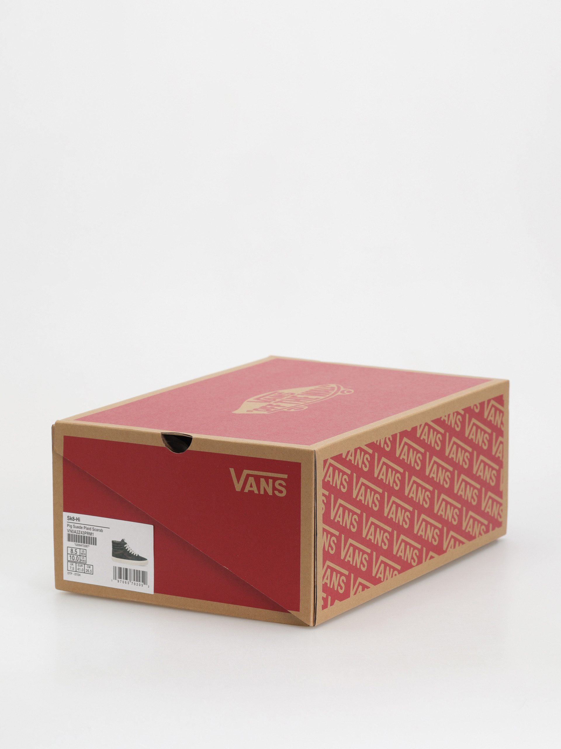 Pantofi Vans Sk8 Hi (pig suede plaid scarab)