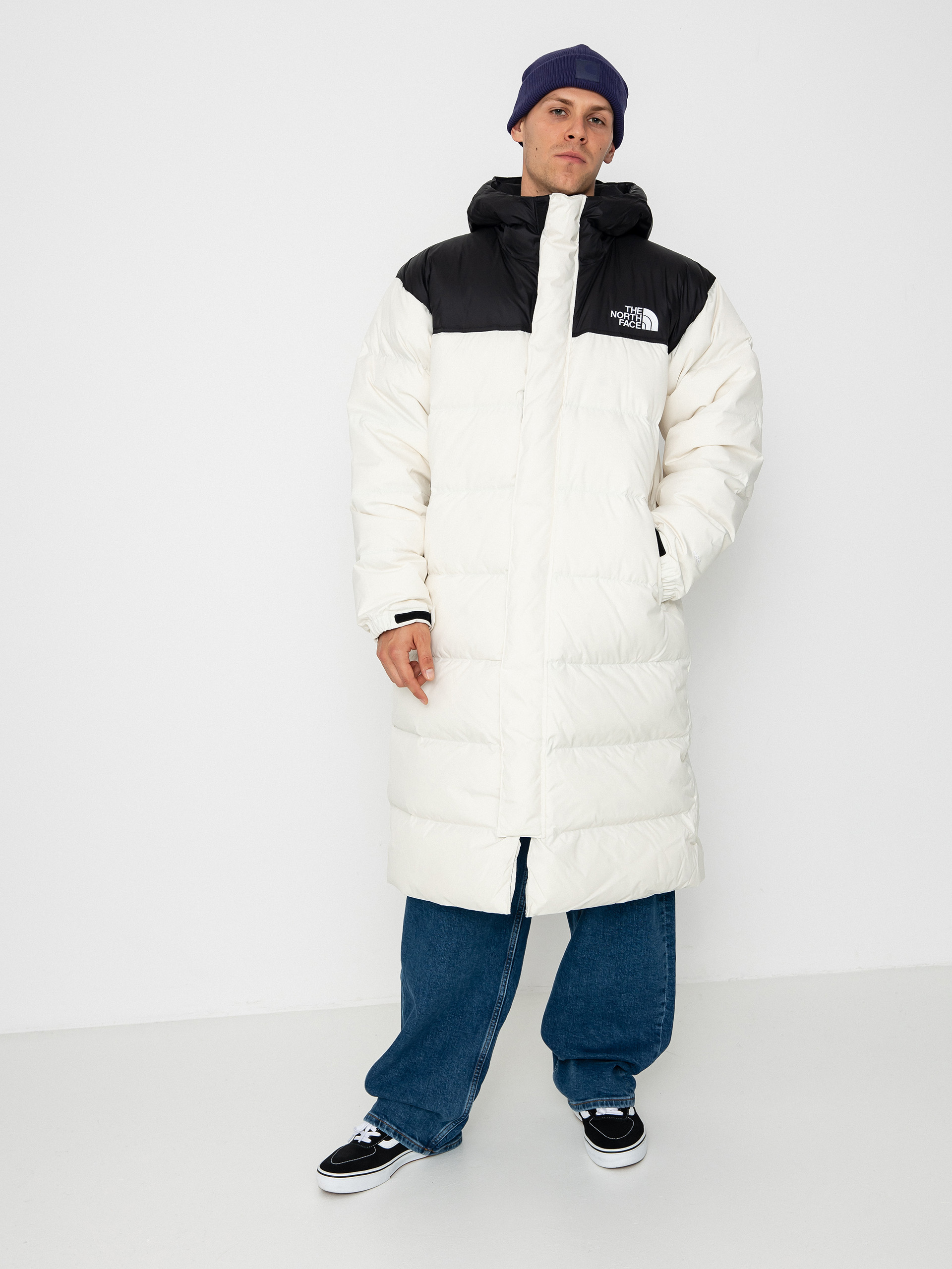 Geacă The North Face Nuptse Parka (white dune/tnf black)