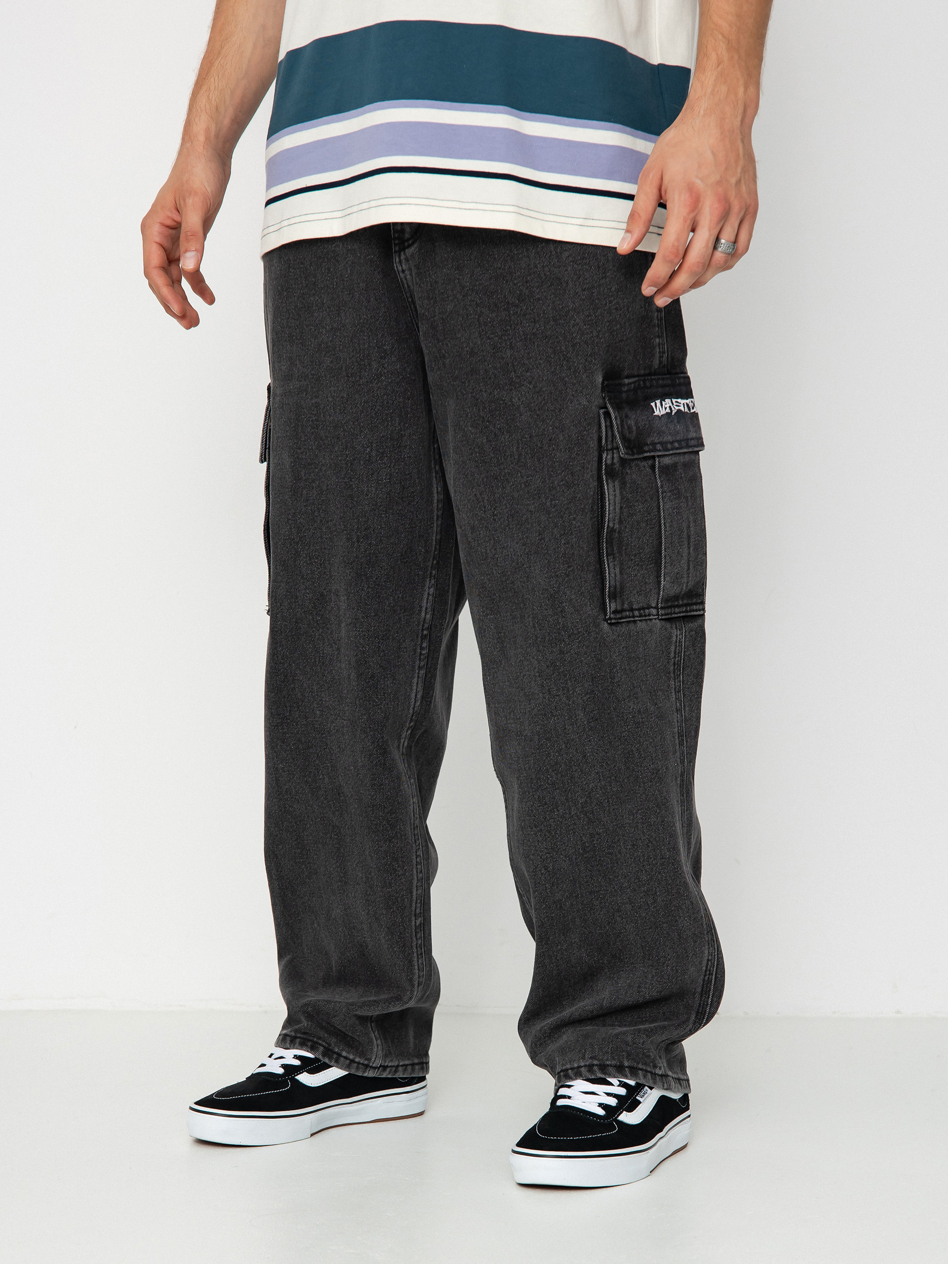 Pantaloni Wasted Paris Acid Creager (faded black)