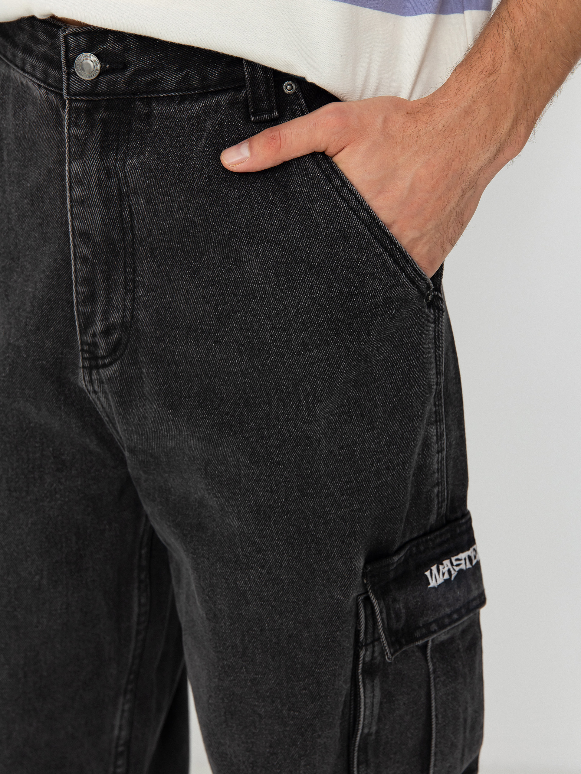 Pantaloni Wasted Paris Acid Creager (faded black)