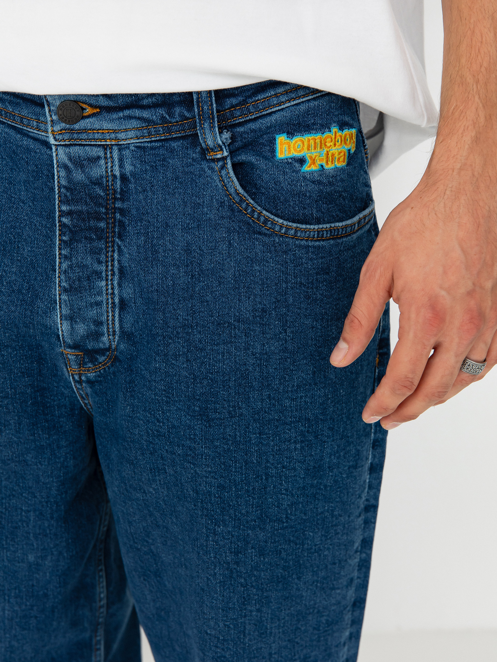 Pantaloni Homeboy X Tra Baggy Denim (washed blue)