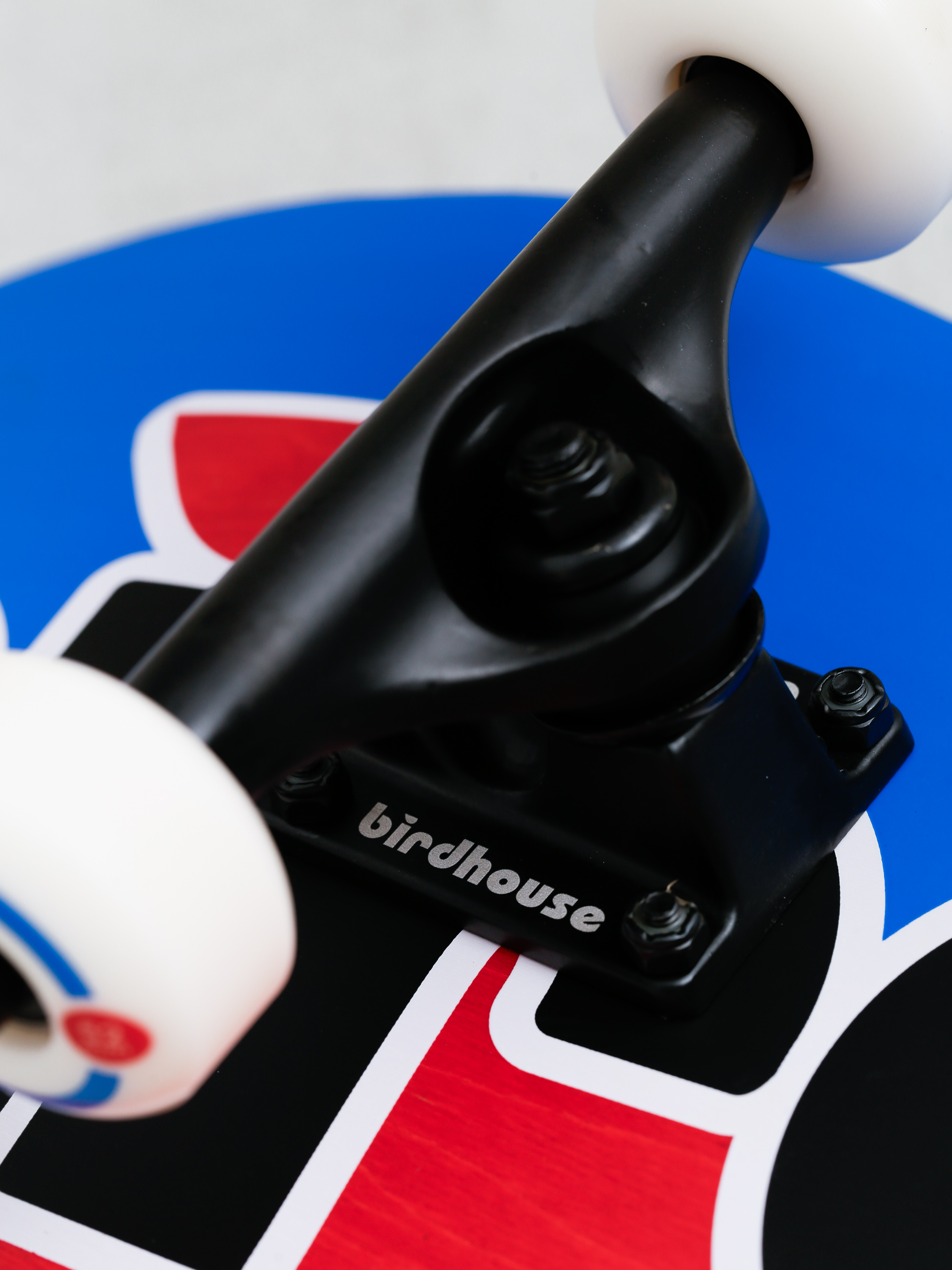 Skateboard Birdhouse Toy Logo (red/blue)