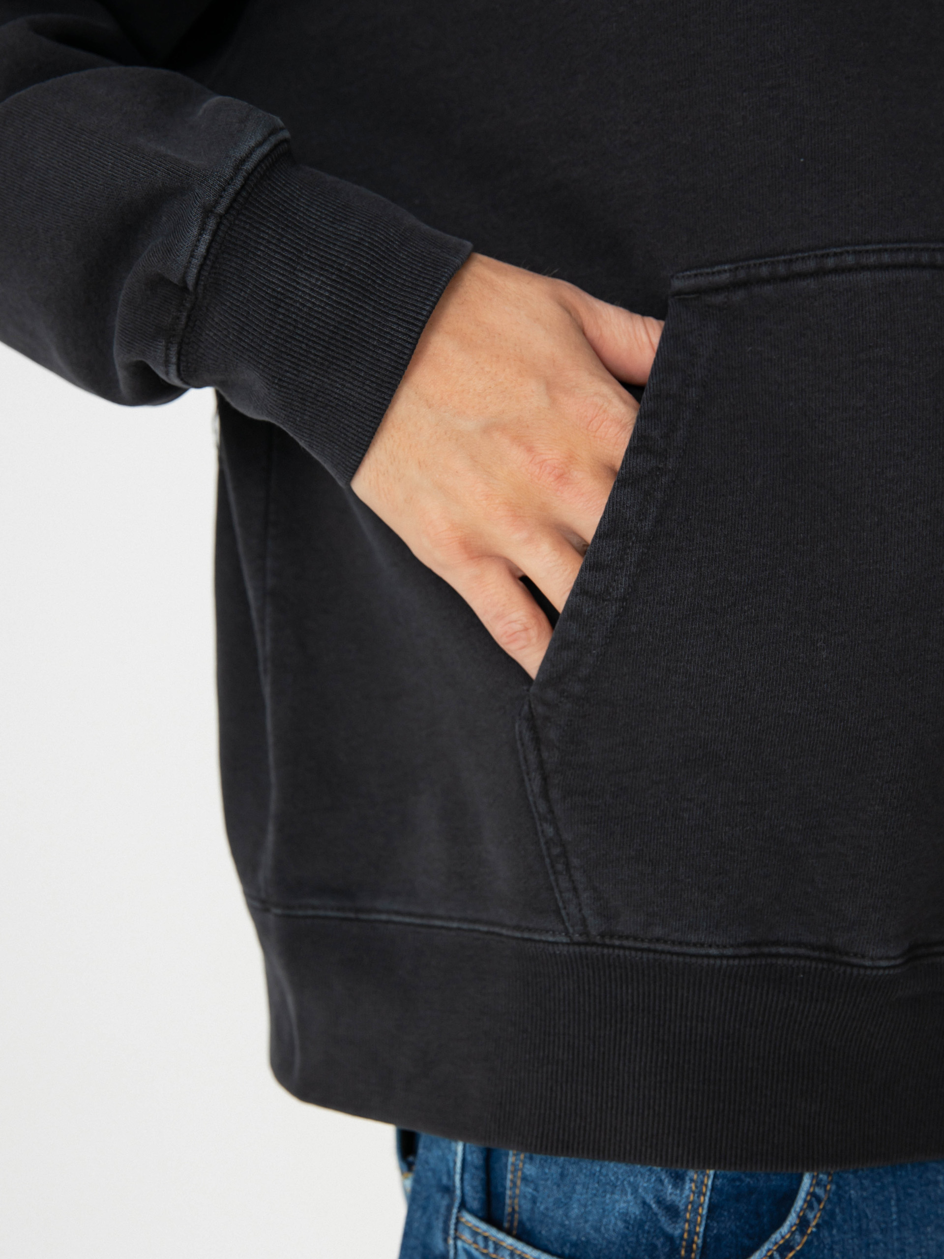 Hanorac cu glugă Fox Wordmark HD (black)