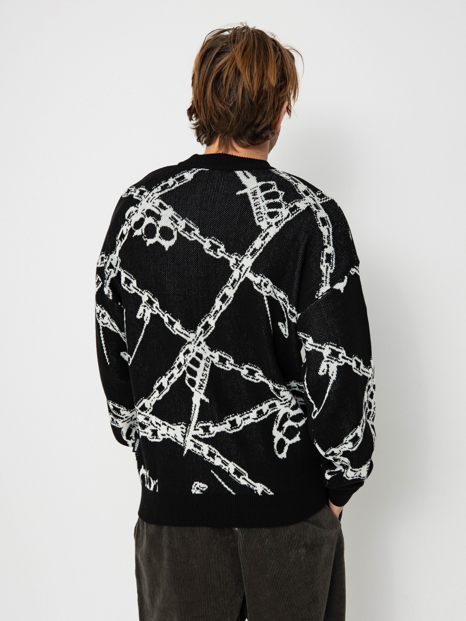 Pulover Wasted Paris Knuckles (black/white)