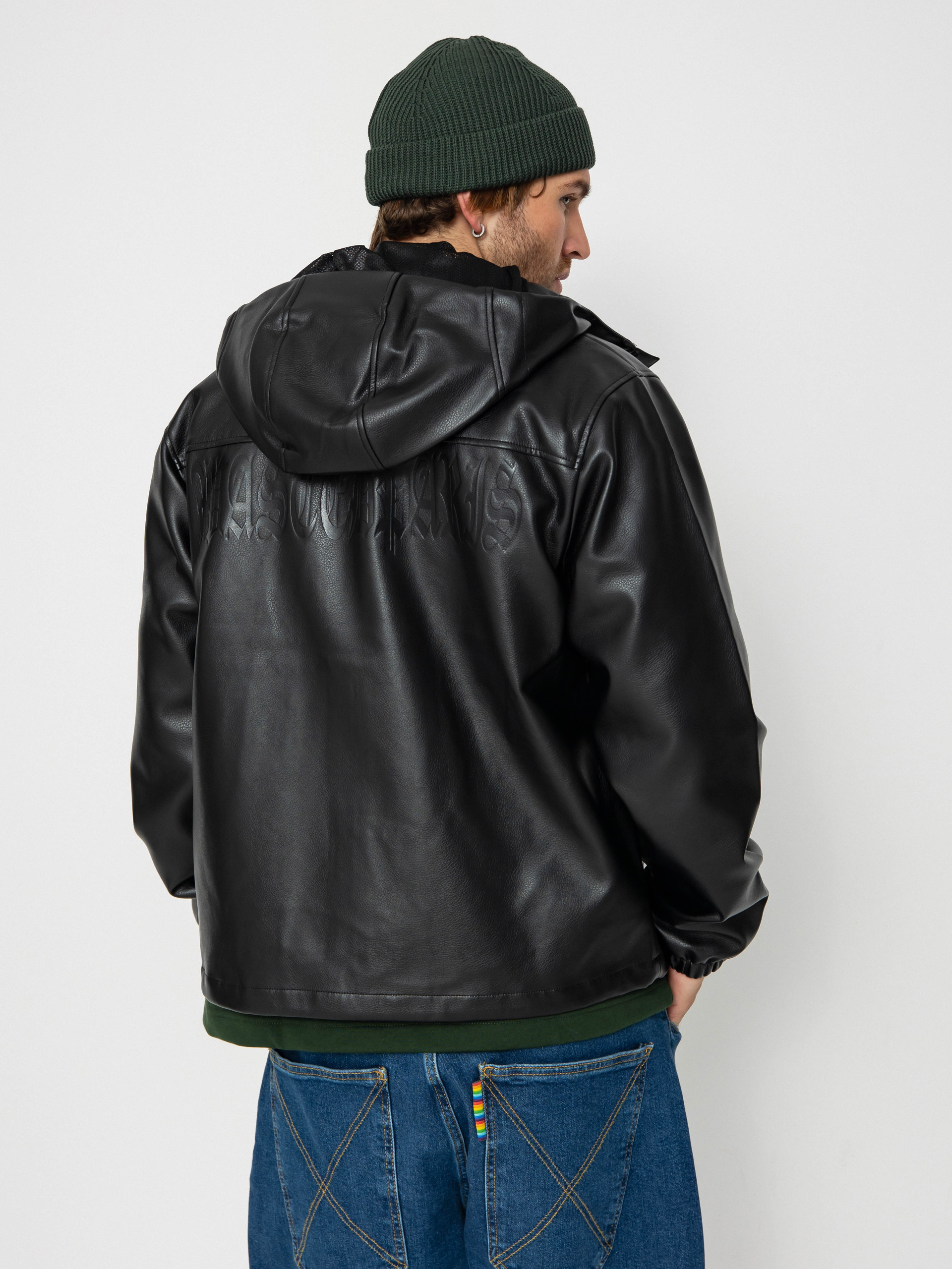 Geacă Wasted Paris Kingdom Faux Leather Windbreaker (black)