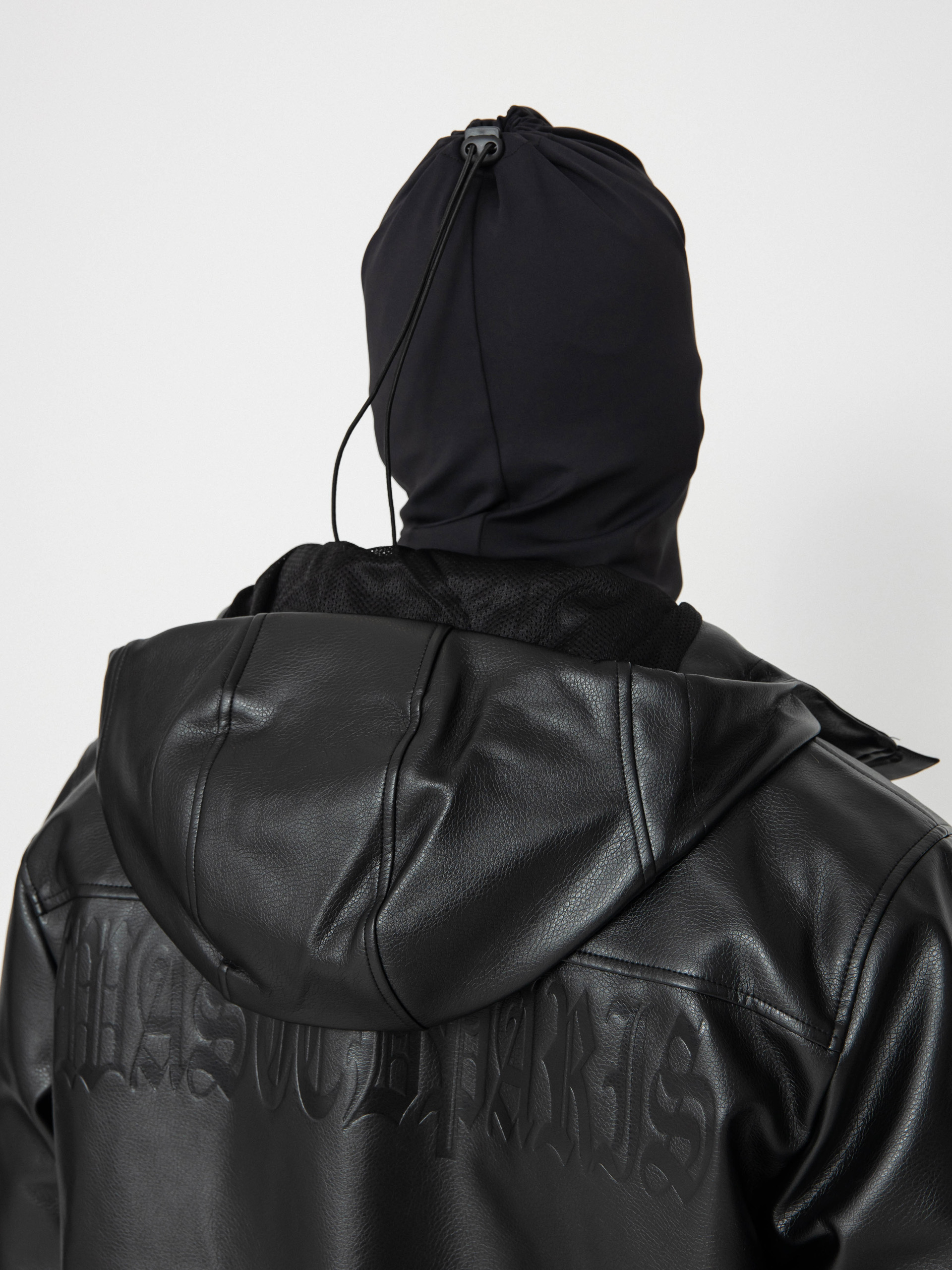 Geacă Wasted Paris Kingdom Faux Leather Windbreaker (black)
