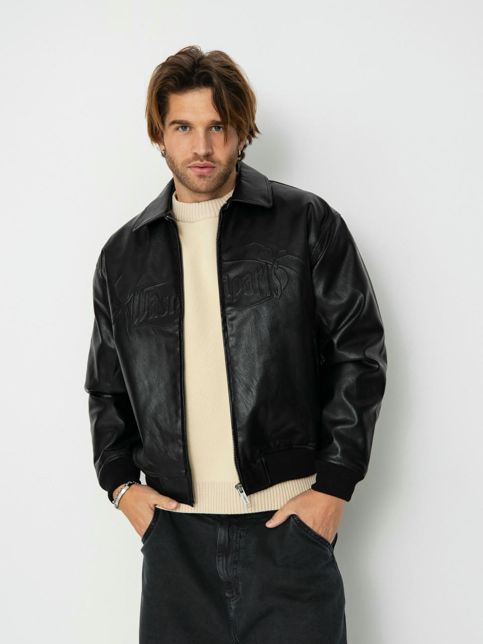 Geacă Wasted Paris Boiler Reset Varsity (black)