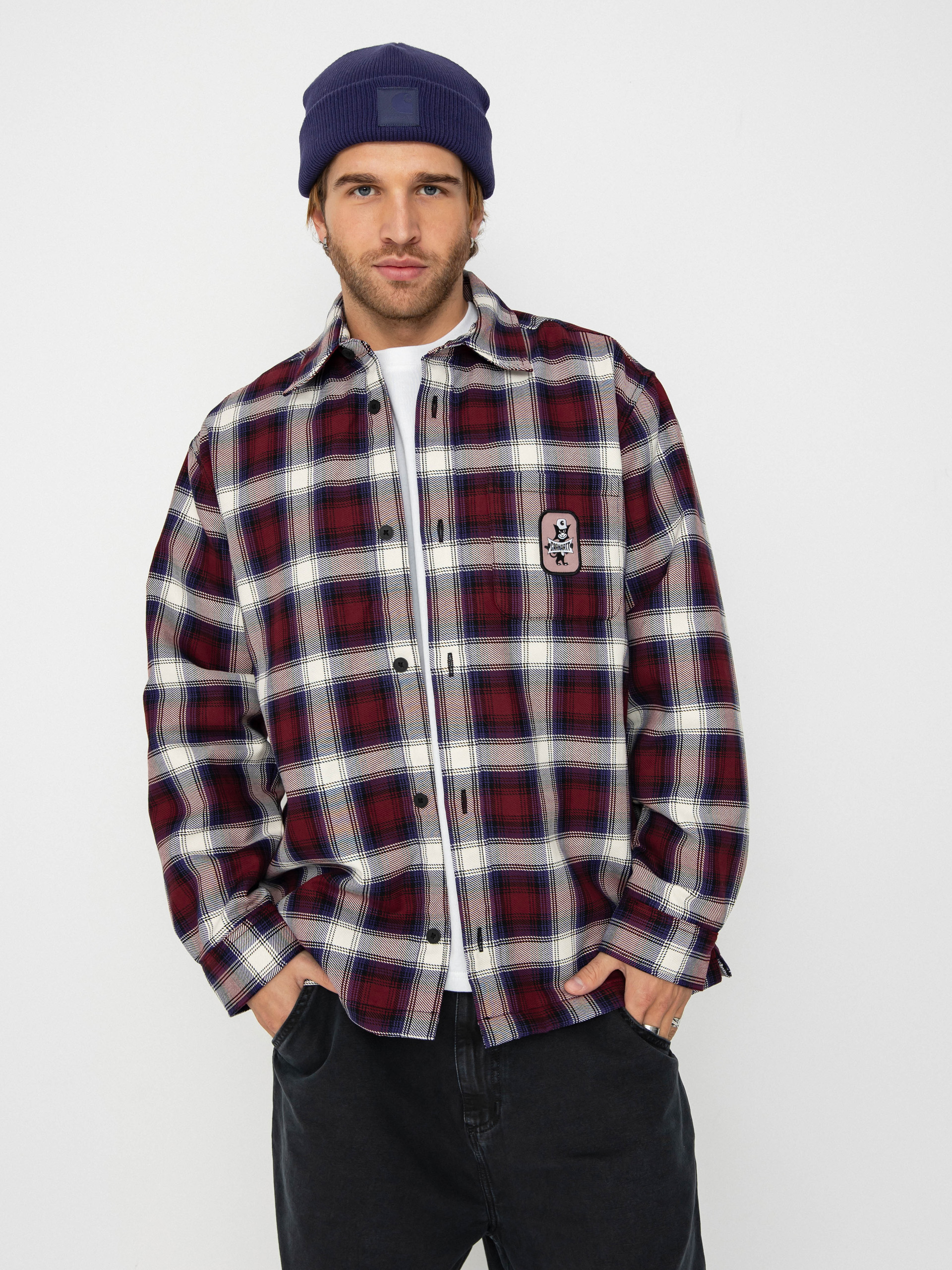 Geacu0103 Carhartt WIP Monahan (monahan check/malbec)