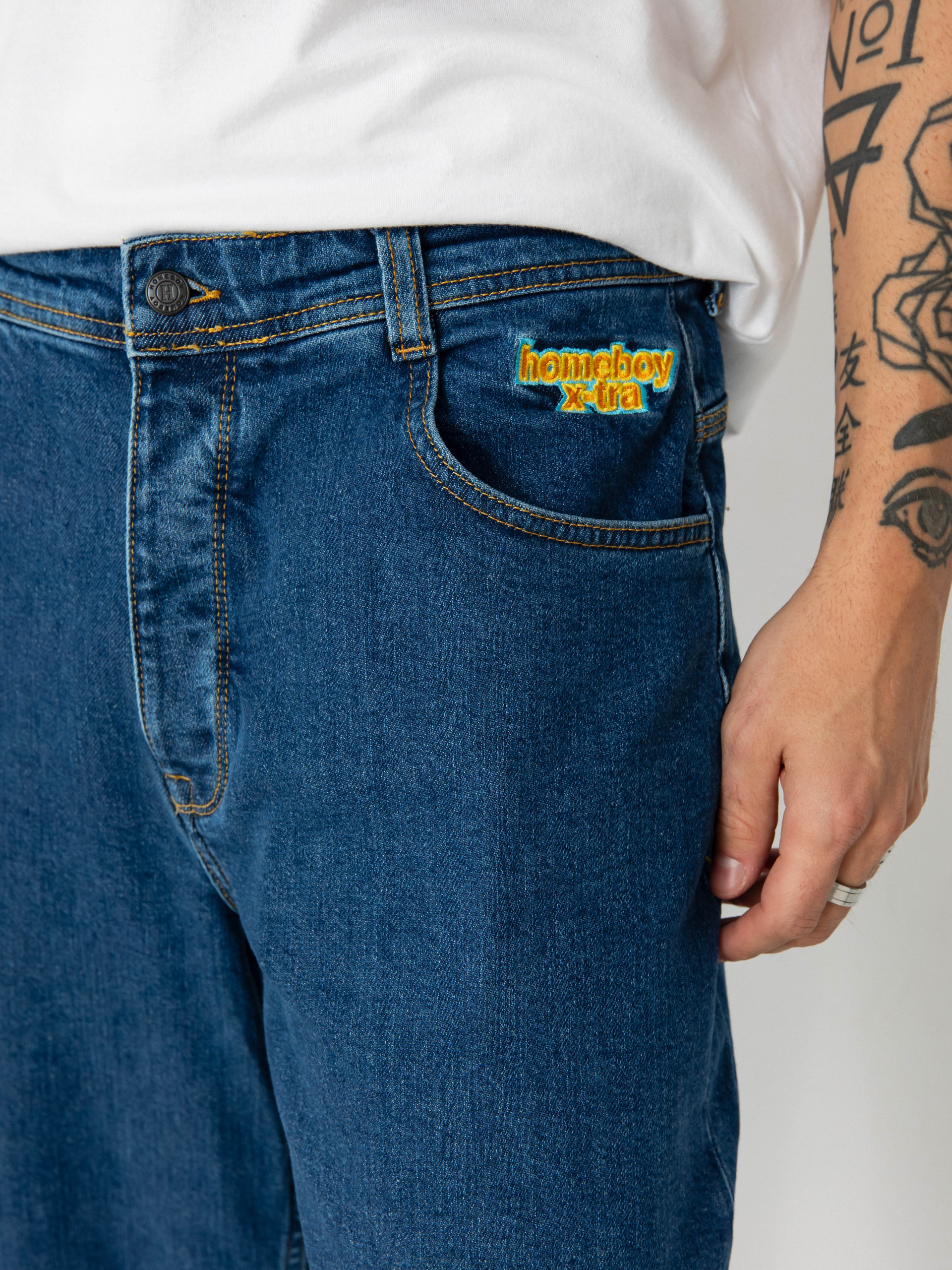 Pantaloni Homeboy X Tra Monster Denim (washed blue)