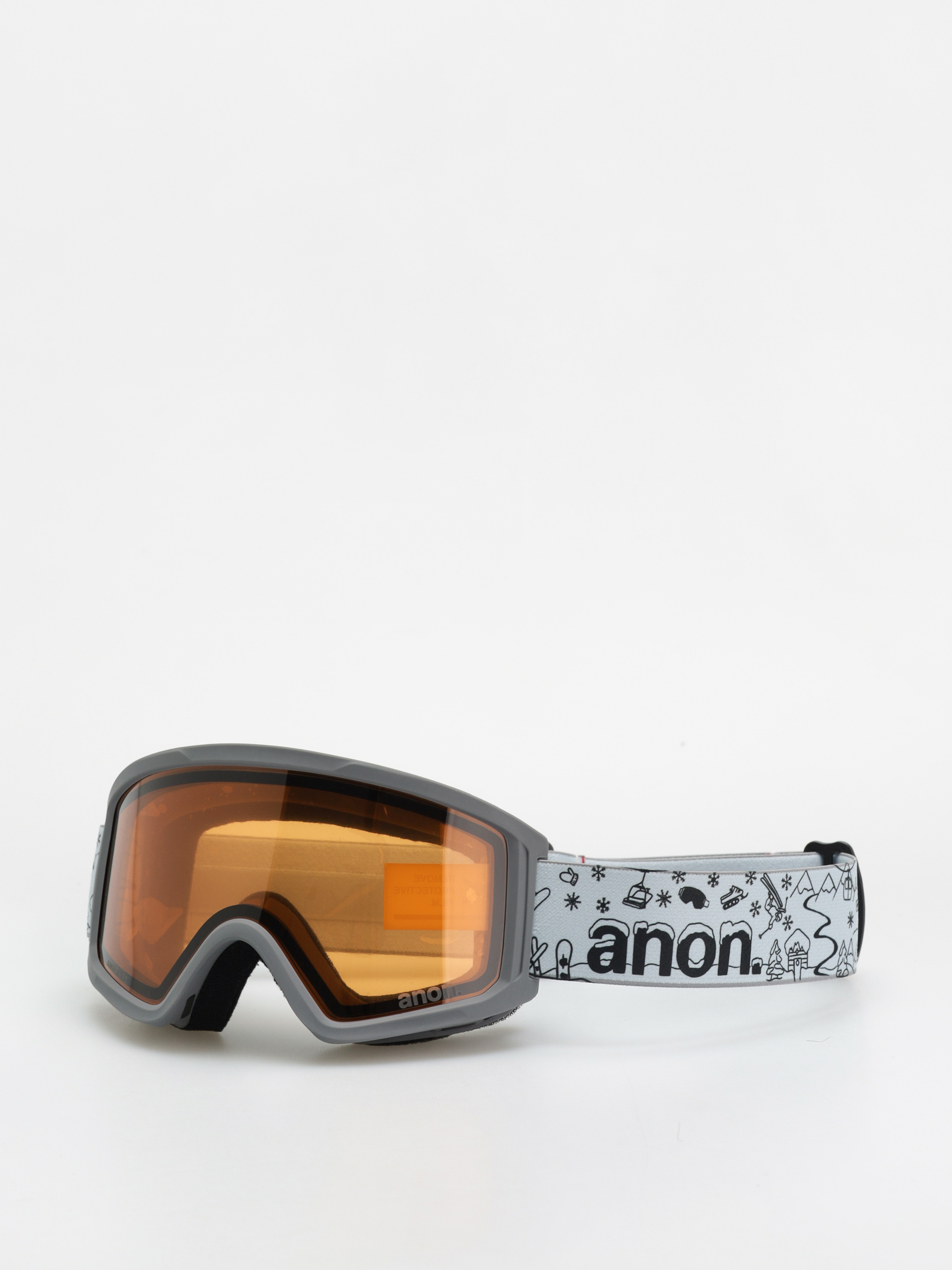 Ochelari pentru snowboard Anon Tracker 2.0 JR (resort doodles/amber)