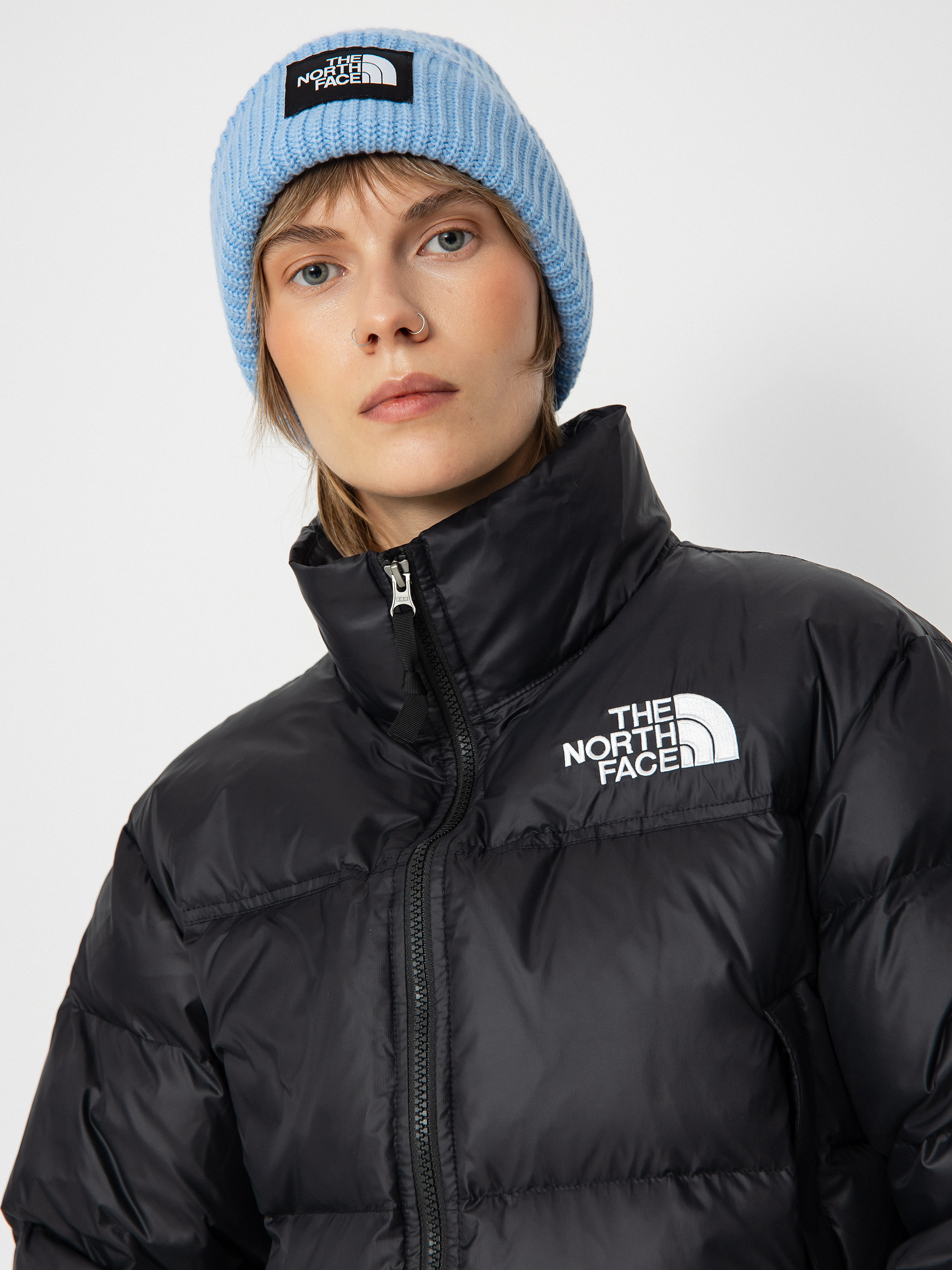 Geacă The North Face Nuptse Short Wmn - negru (tnf black/tnf black)