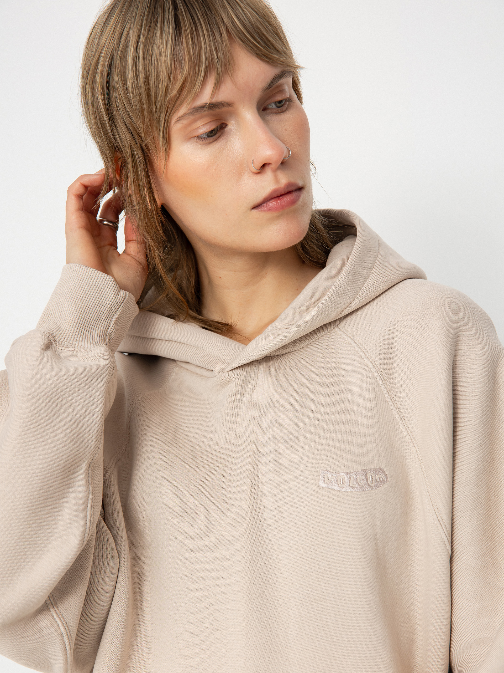 Hanorac cu glugă Volcom Pistol HD Wmn (mushroom)