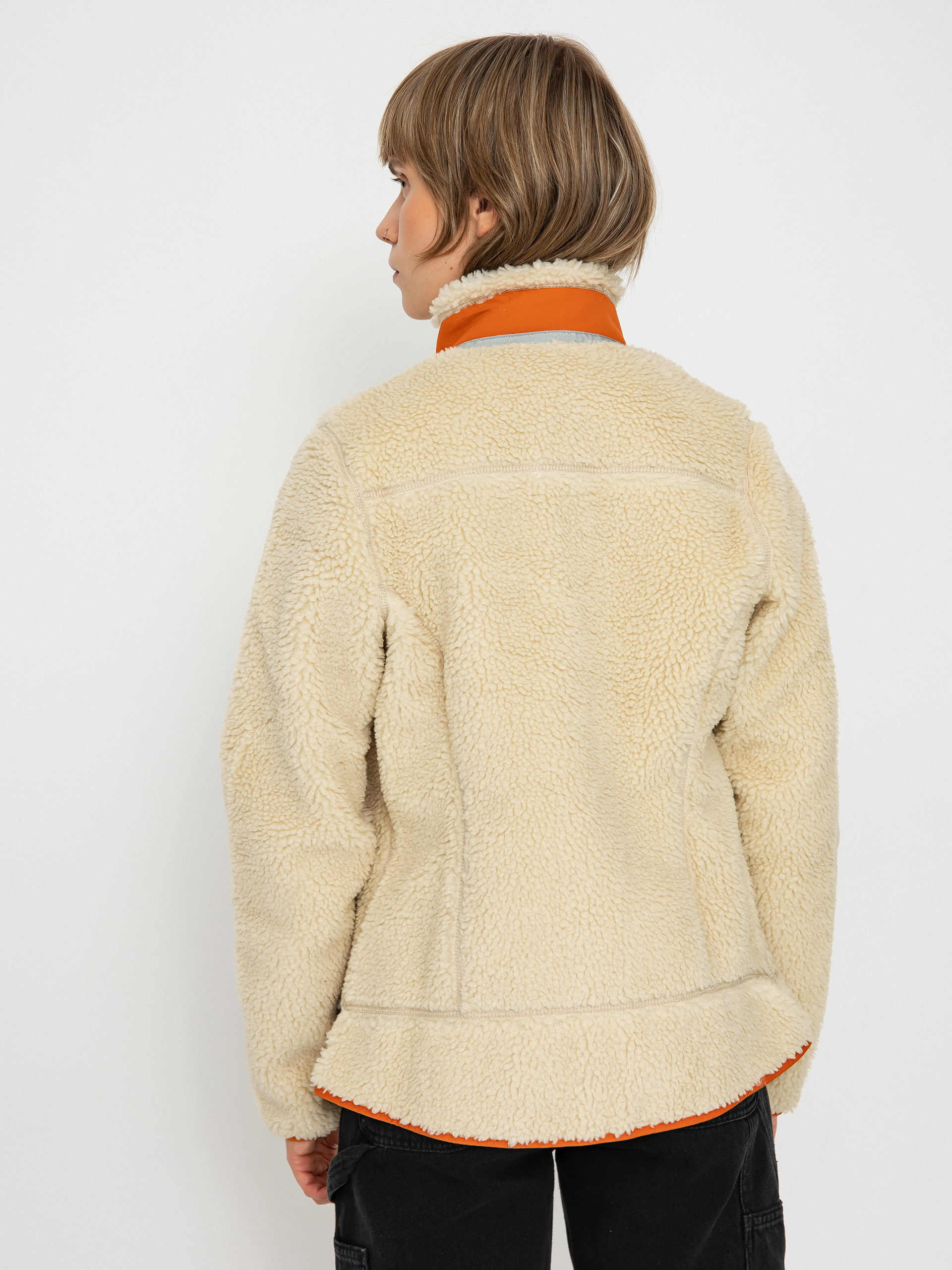 Geacă Patagonia Classic Retro X Wmn (dark natural w/redtail rust)