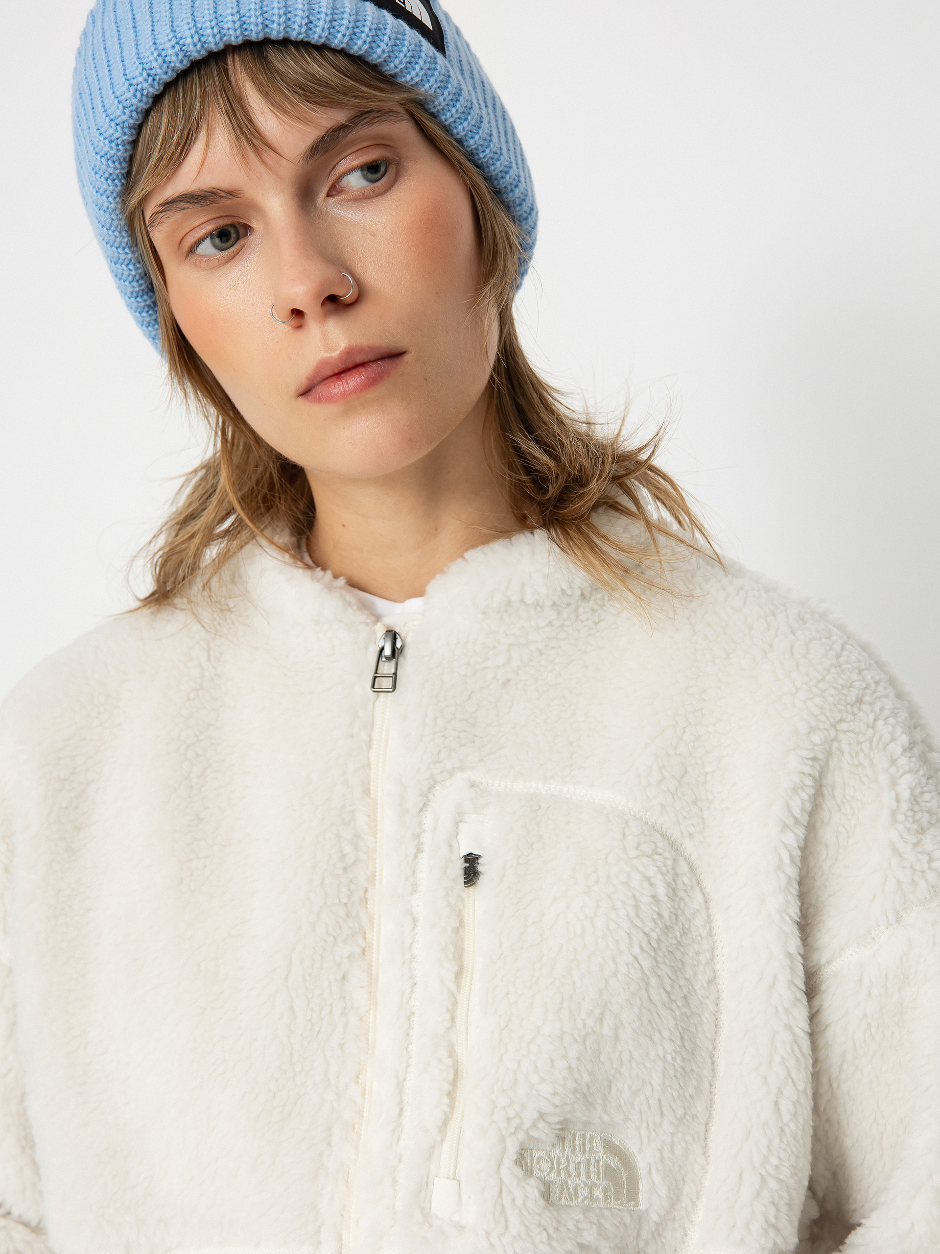 Pentru femei Geacă The North Face Extreme Pile 2 FZ (white dune)