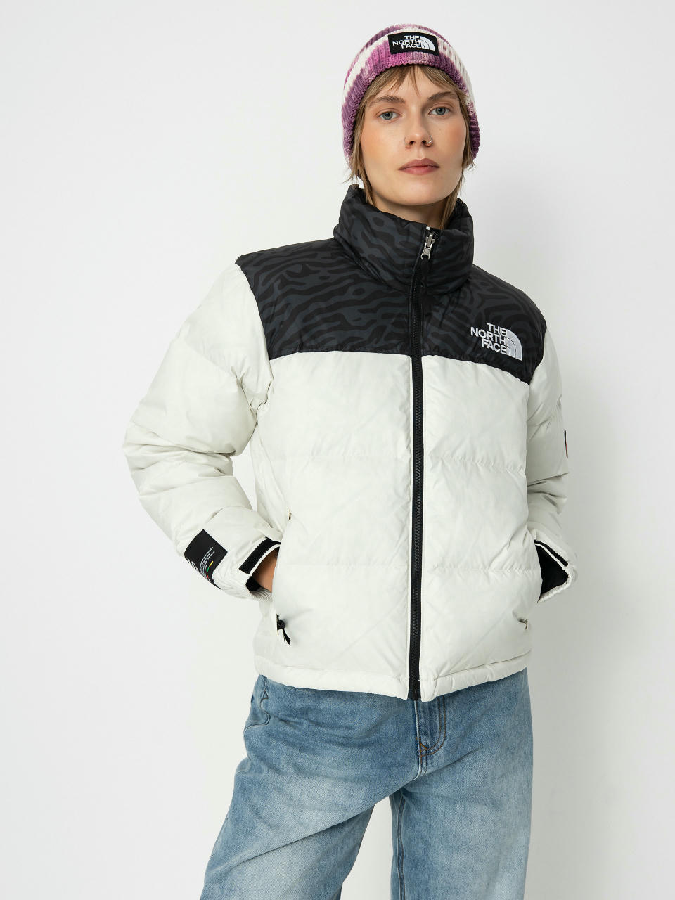 Geacă The North Face 1996 Retro Nuptse Wmn (white dune/tnf black tn)